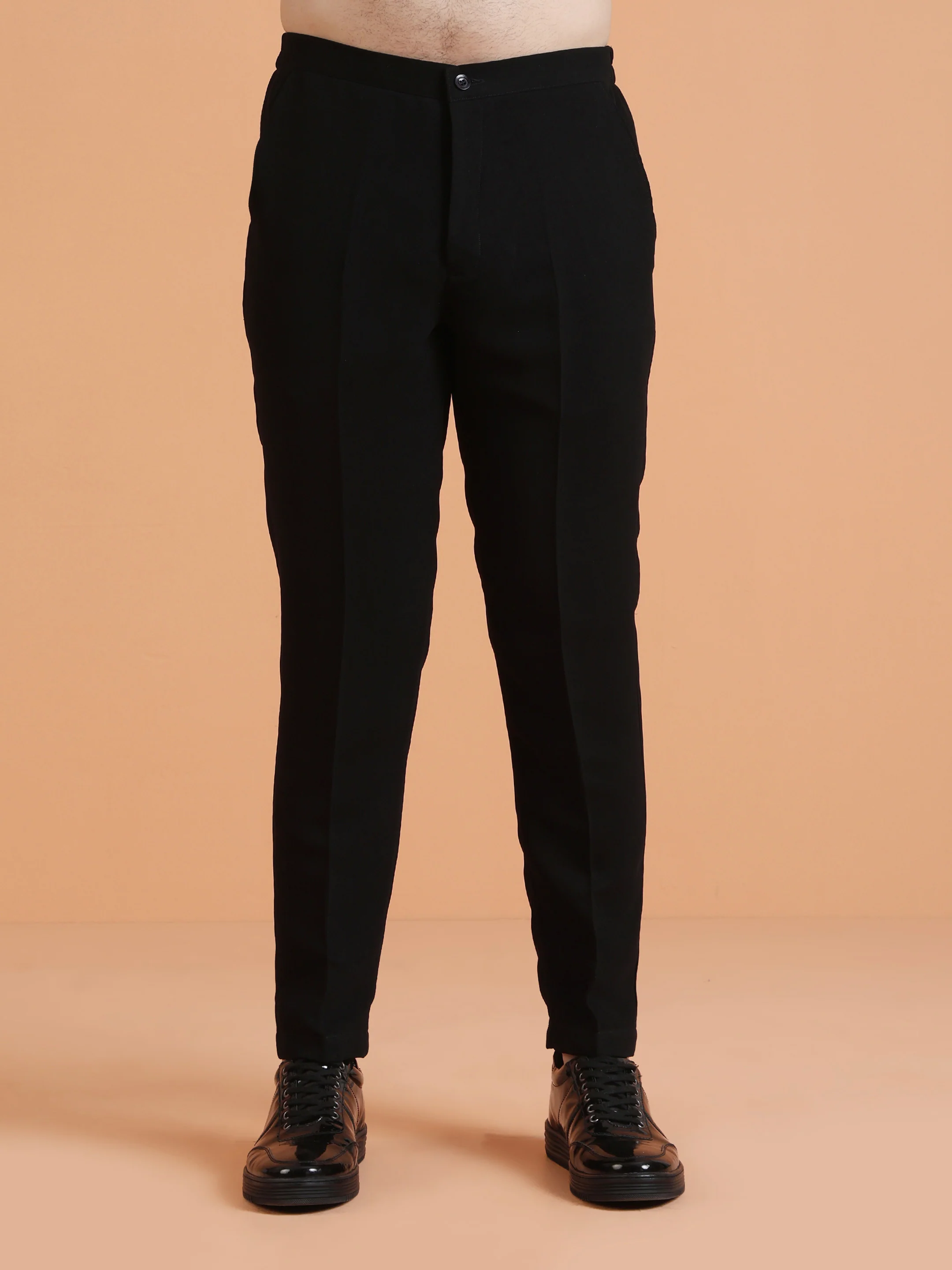 Black Velvet Sequin Bandhgala Jodhpuri Trouser Set - Image 6