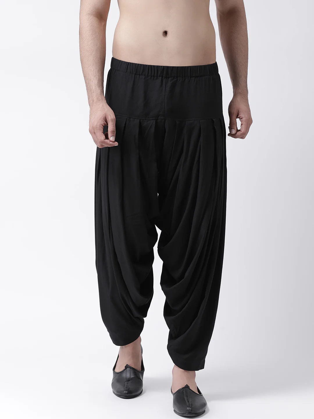 Black Cotton Blend Solid Kurta Patiyala Set - Image 6
