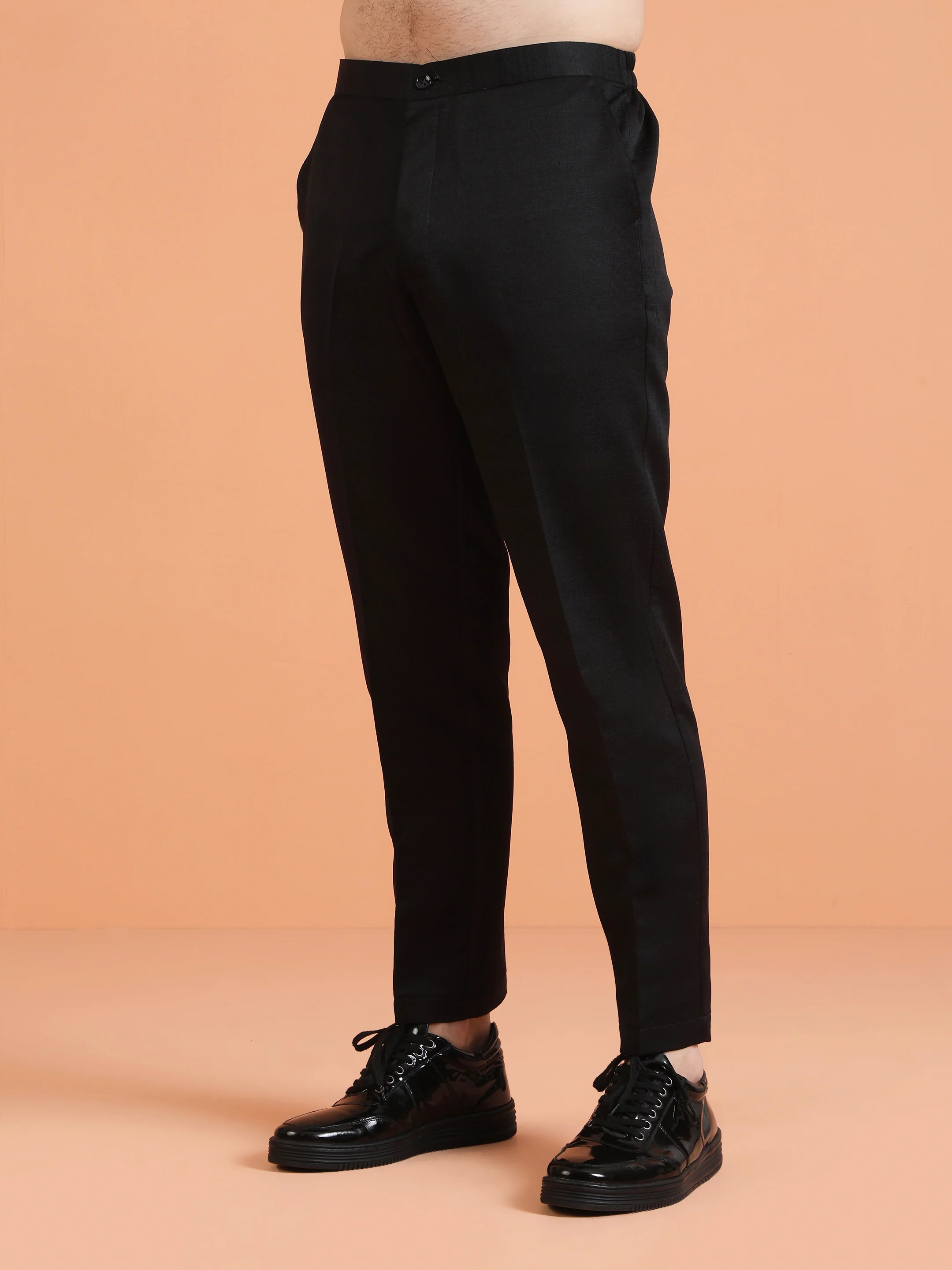 Black Embroidered Jacket Kurta Trouser Set - Image 6