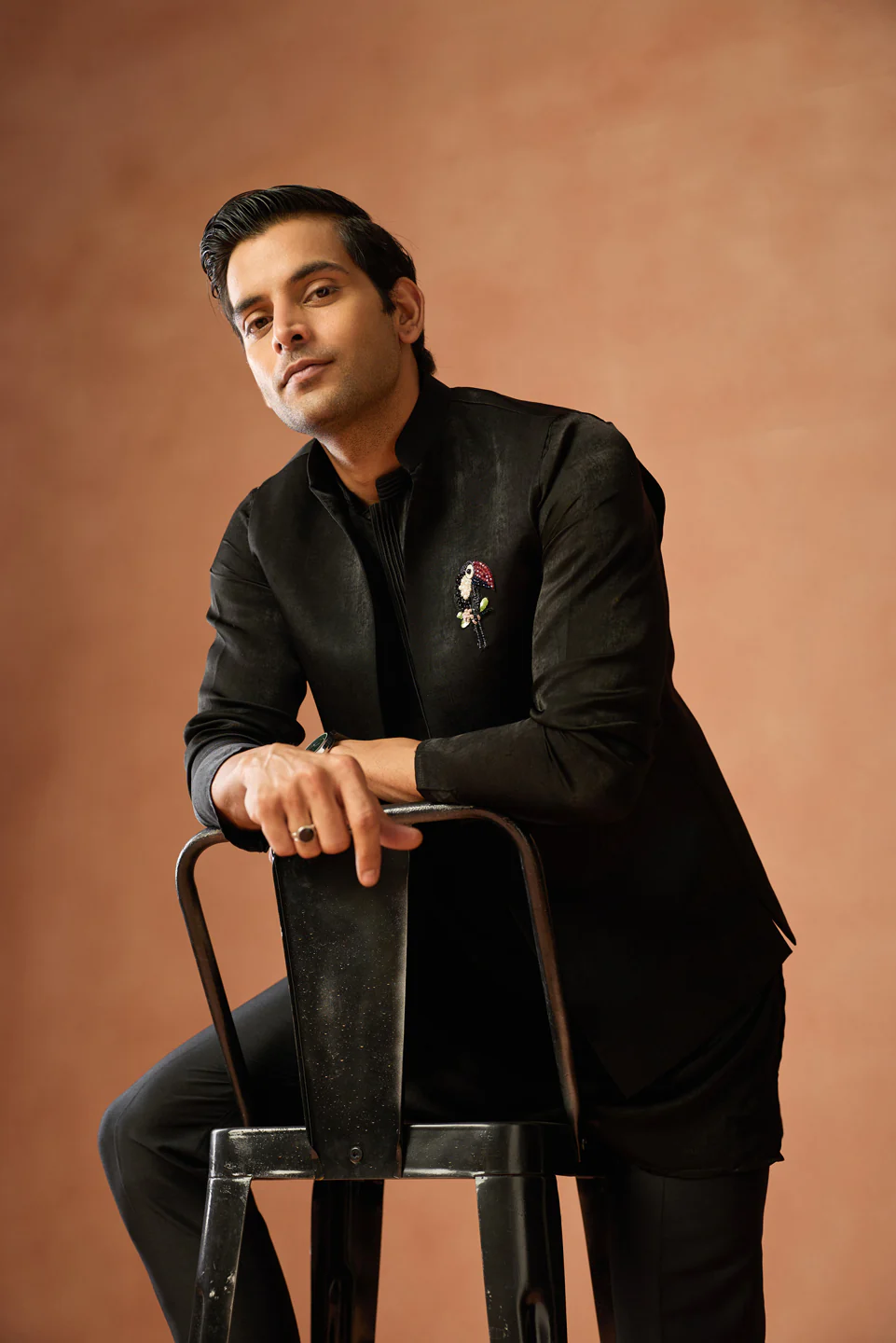 Black Jacket Kurta Trouser Set - Image 7