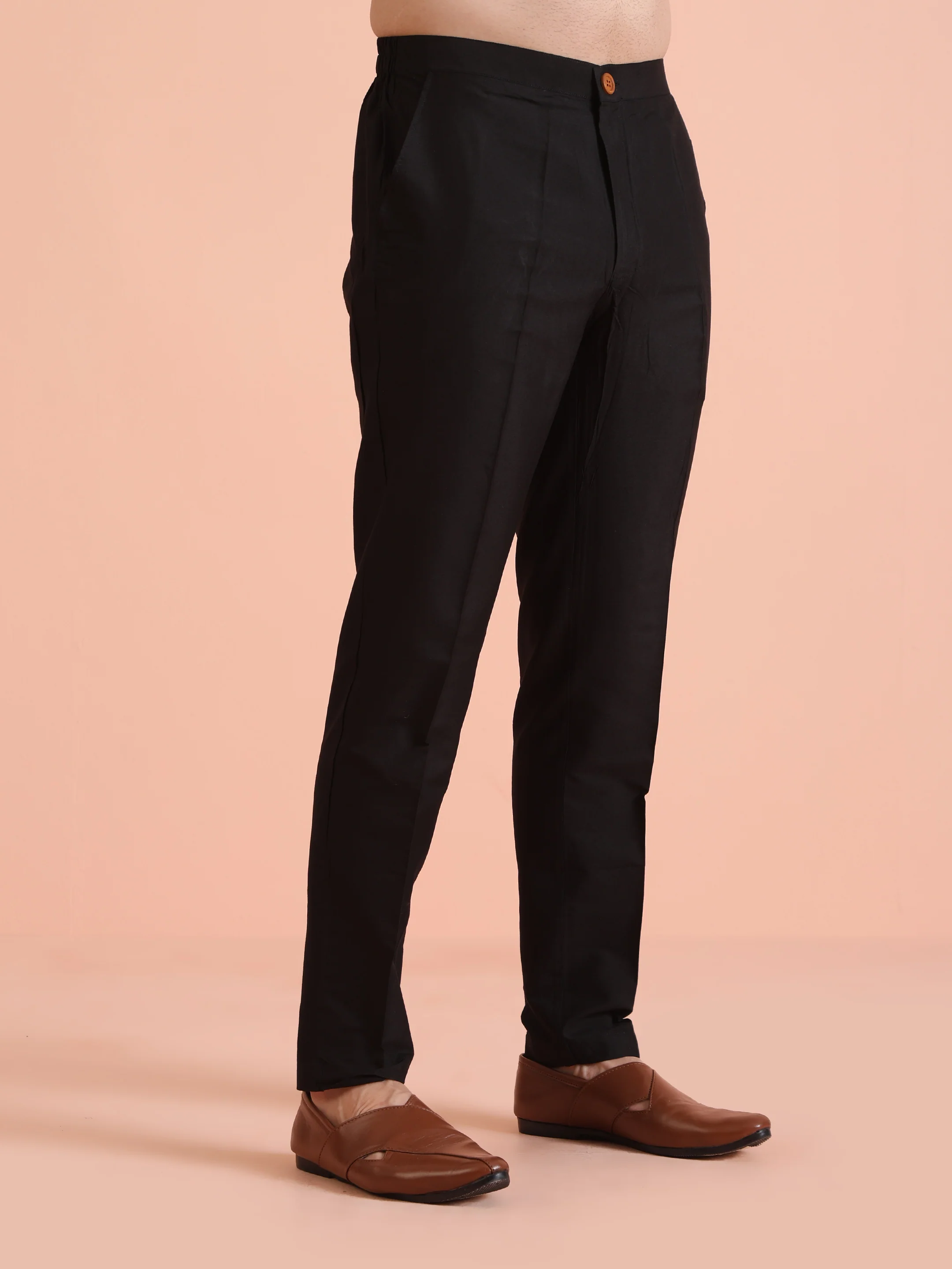 Black Jacquard Nehru Jacket Kurta Set - Image 6