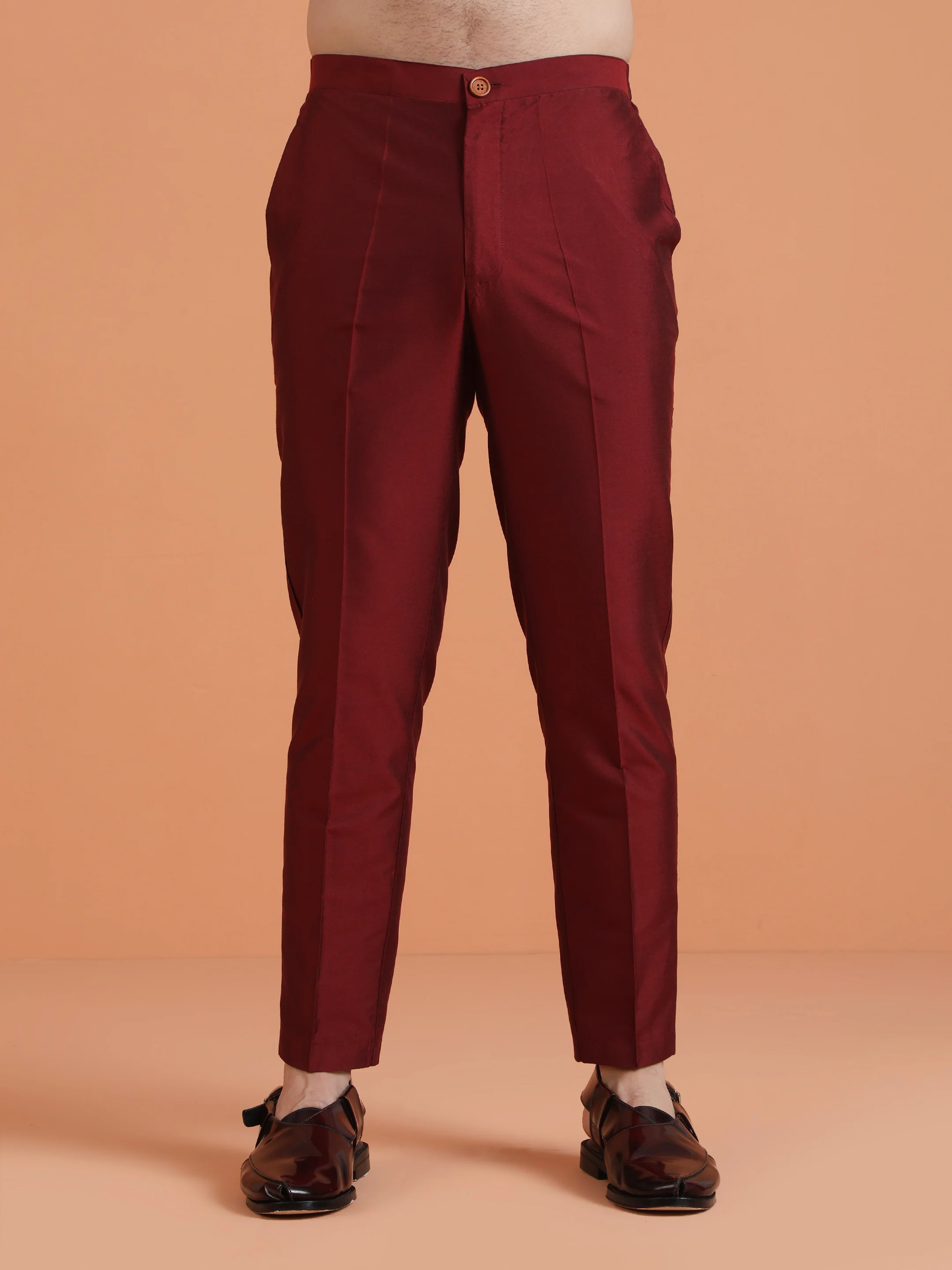 Black Solid Kurta Trouser Set - Image 6