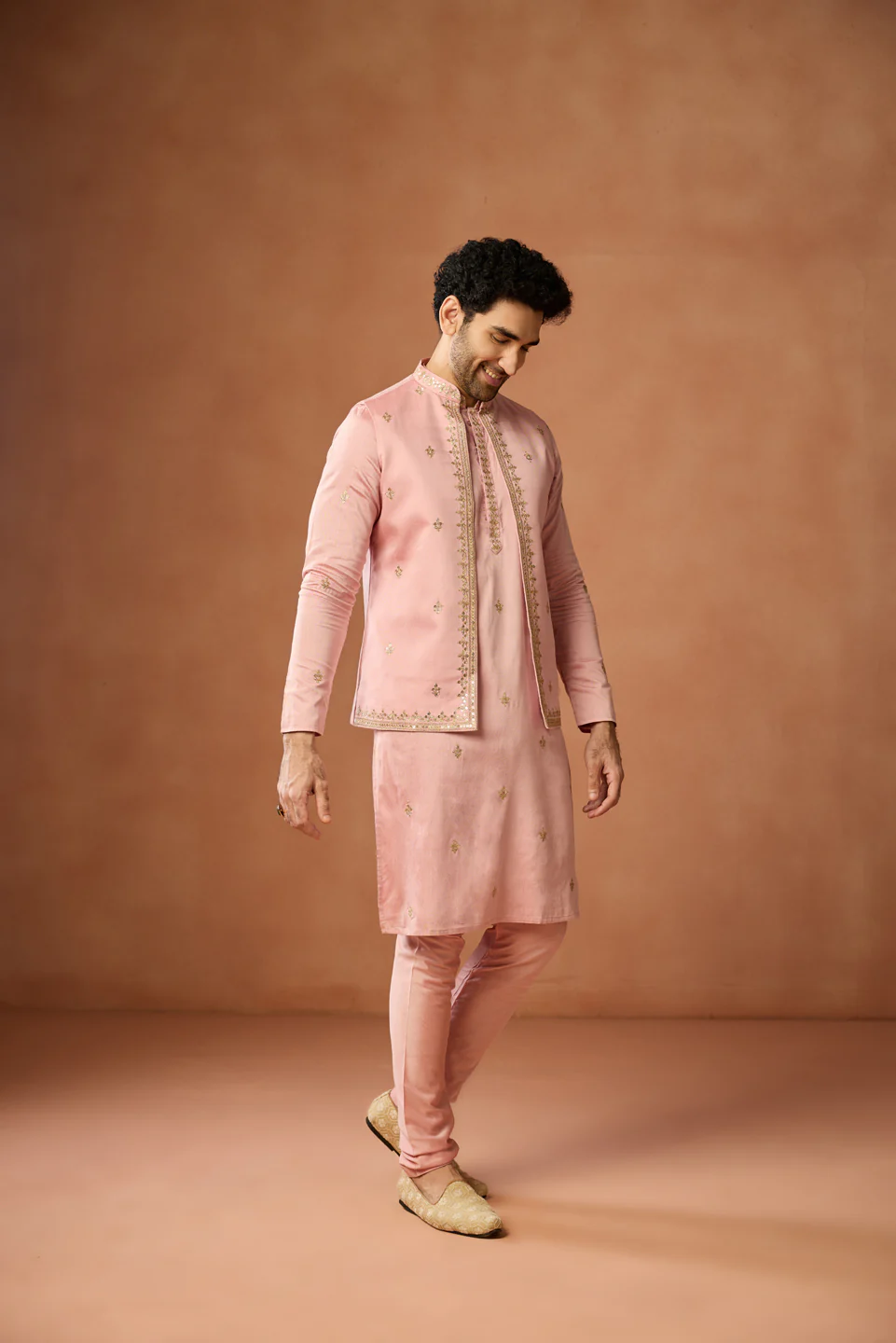 Blush Pink Embroidered Kurta Set