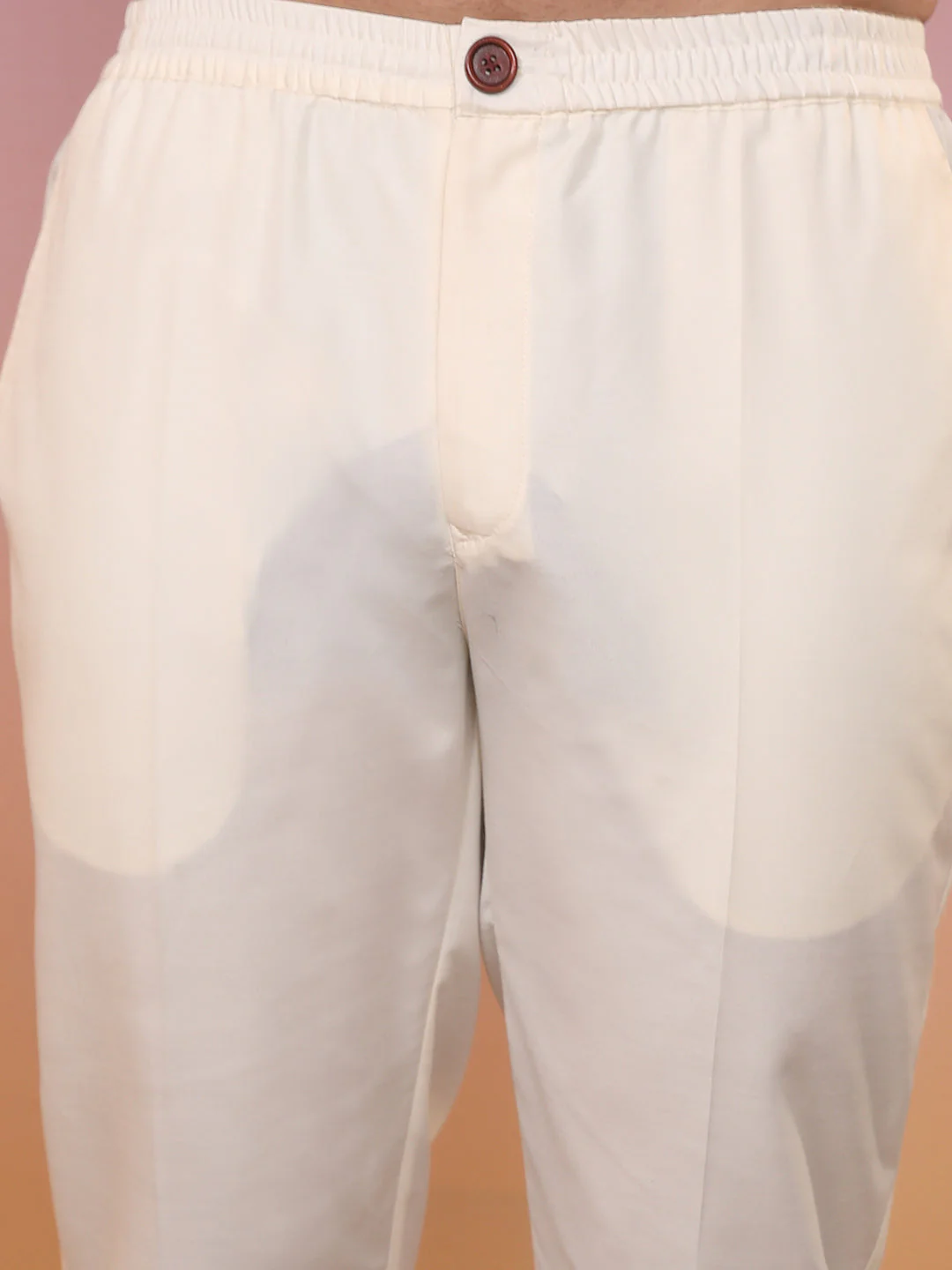 Cream Cotton Printed Kurta Trouser Set - Image 7
