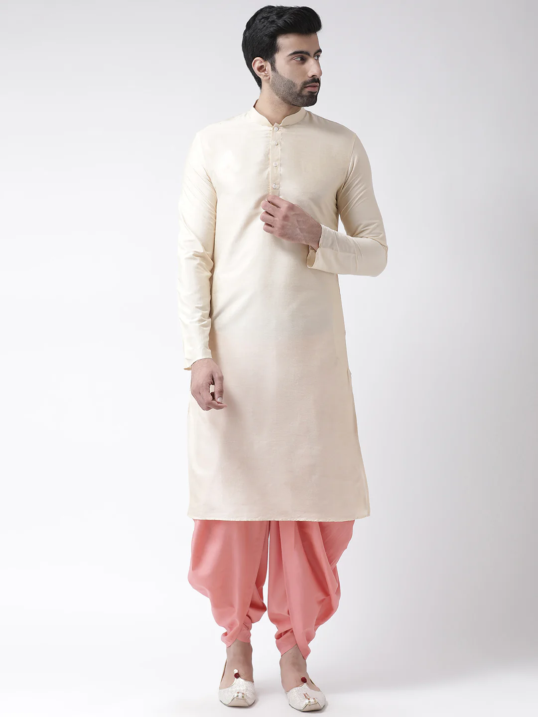 Men's Peach Dhoti - Image 5