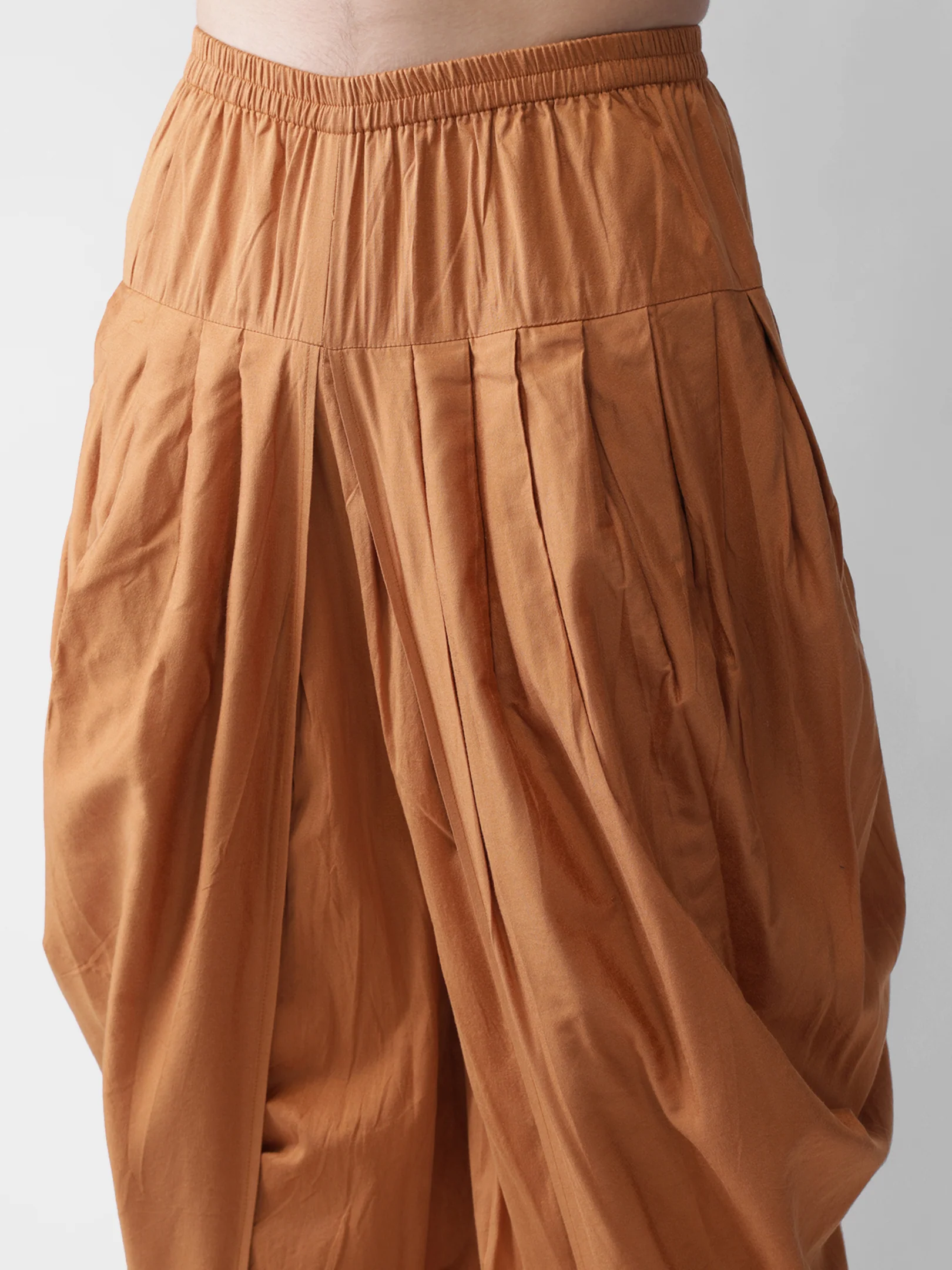 Golden Slim Fit Silk Blend Churidar Pants for Traditional & Wedding Outfits - Image 5