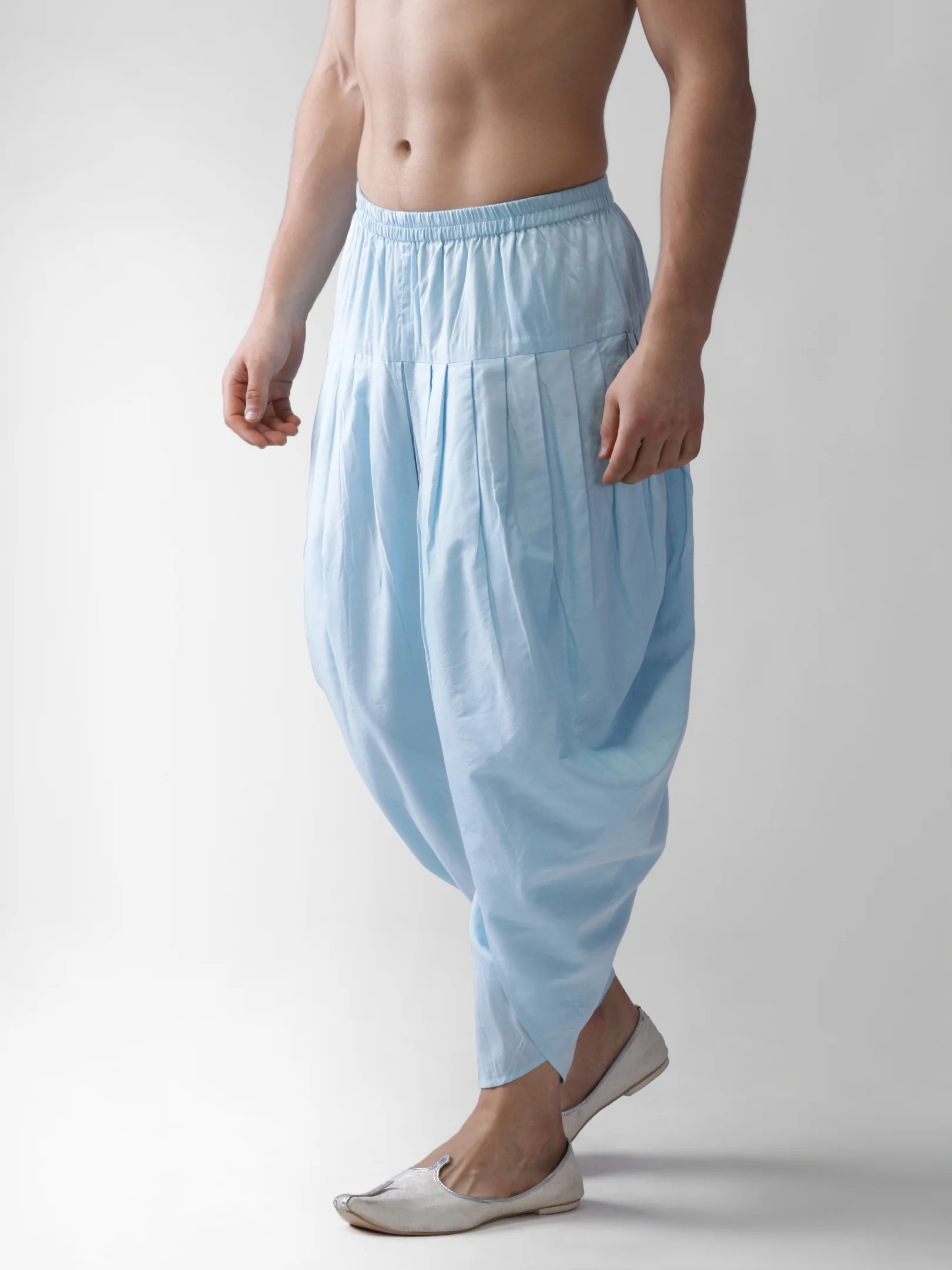 Light Blue Dhoti – Comfortable Traditional Ethnic Bottomwear - Image 2