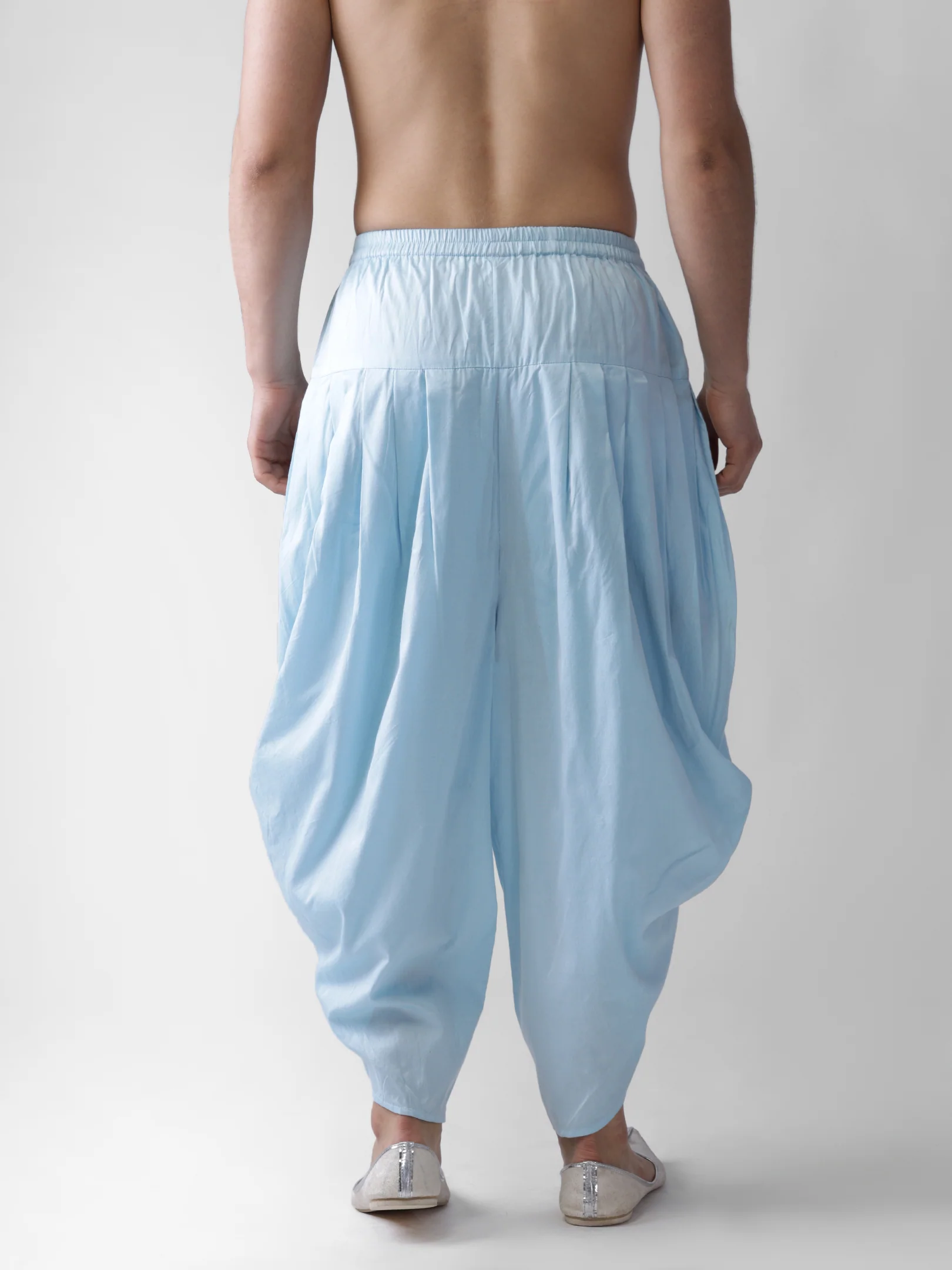 Light Blue Dhoti – Comfortable Traditional Ethnic Bottomwear - Image 4