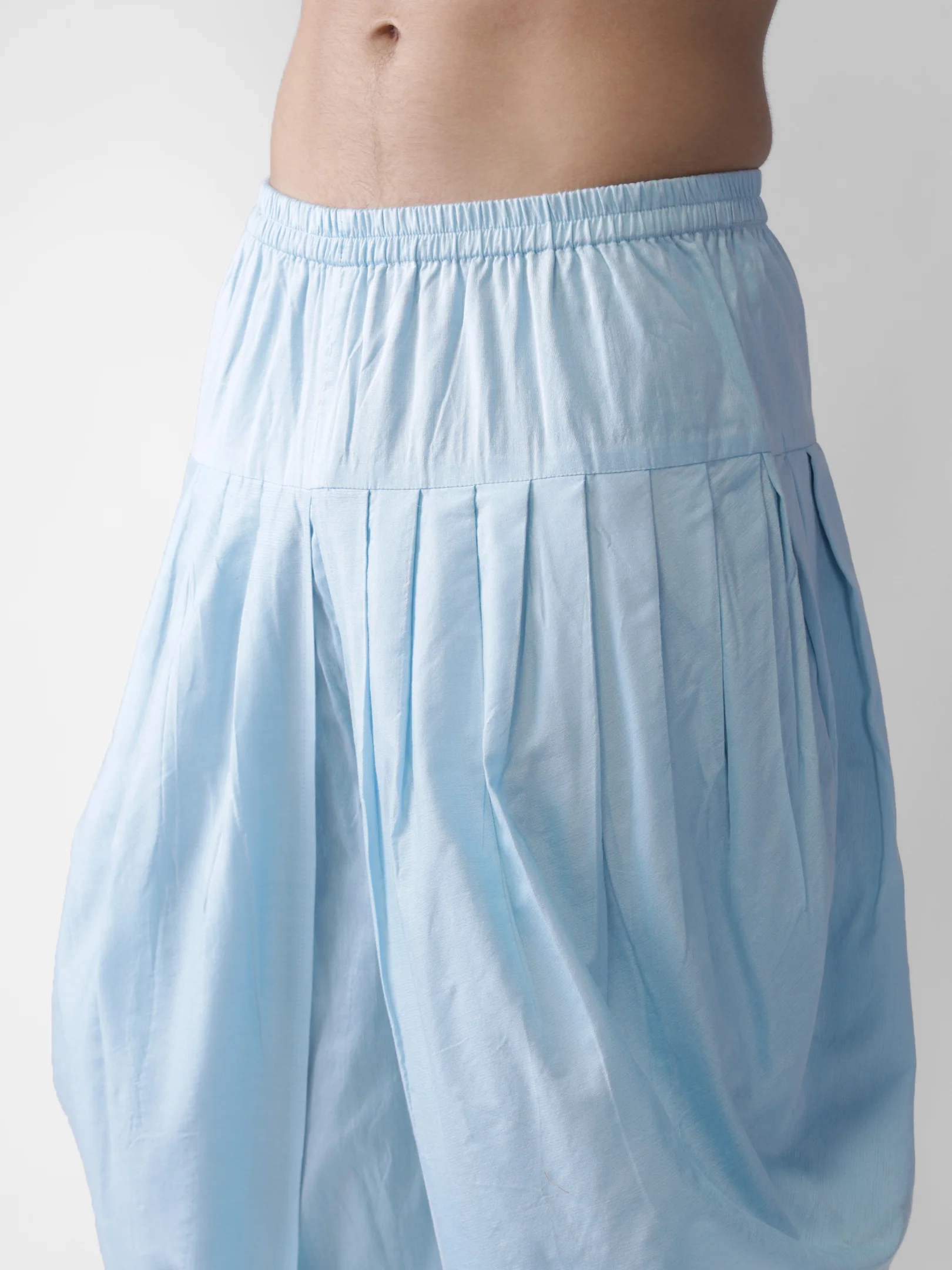 Light Blue Dhoti – Comfortable Traditional Ethnic Bottomwear - Image 5