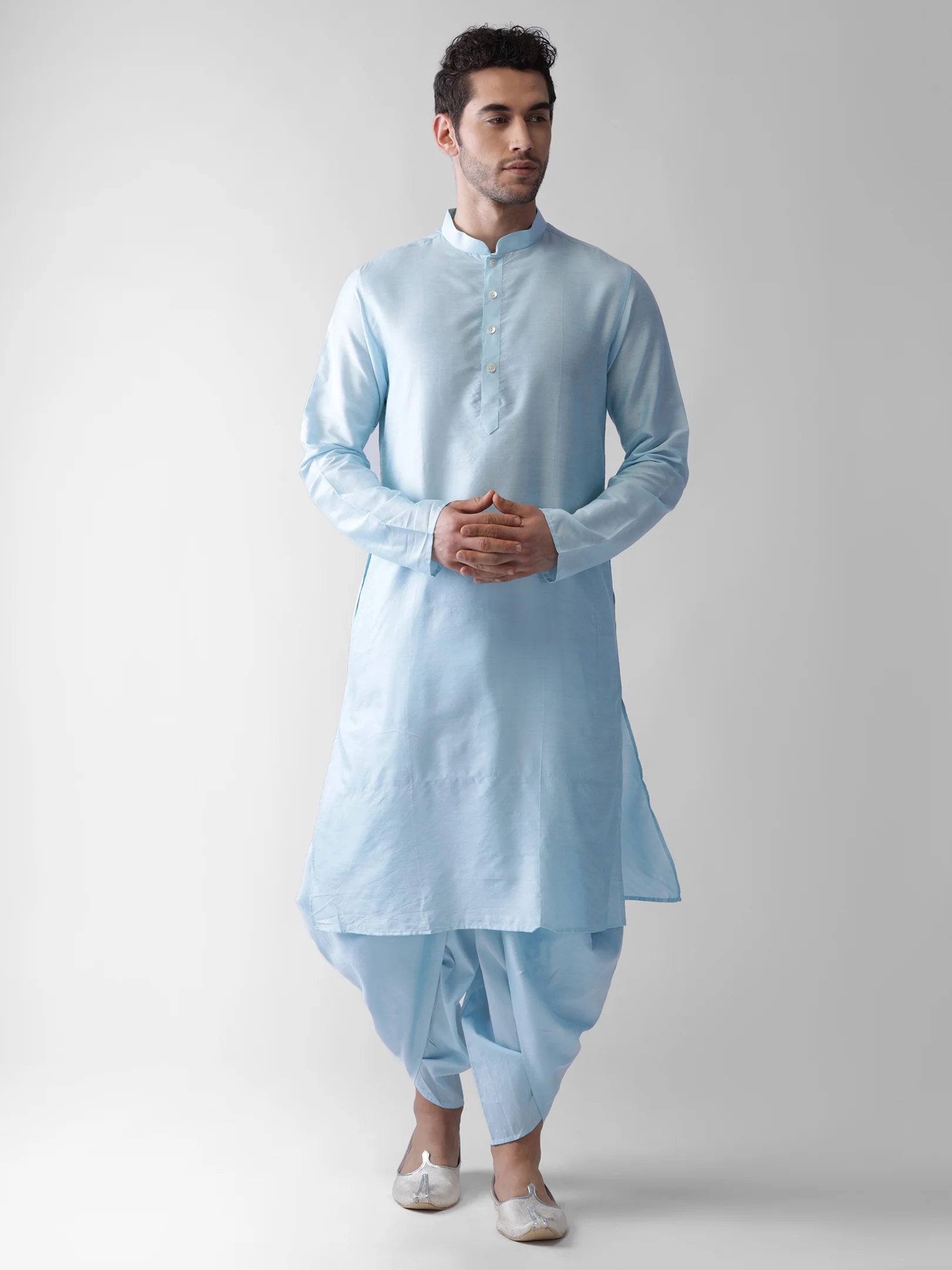 Light Blue Dhoti – Comfortable Traditional Ethnic Bottomwear - Image 6