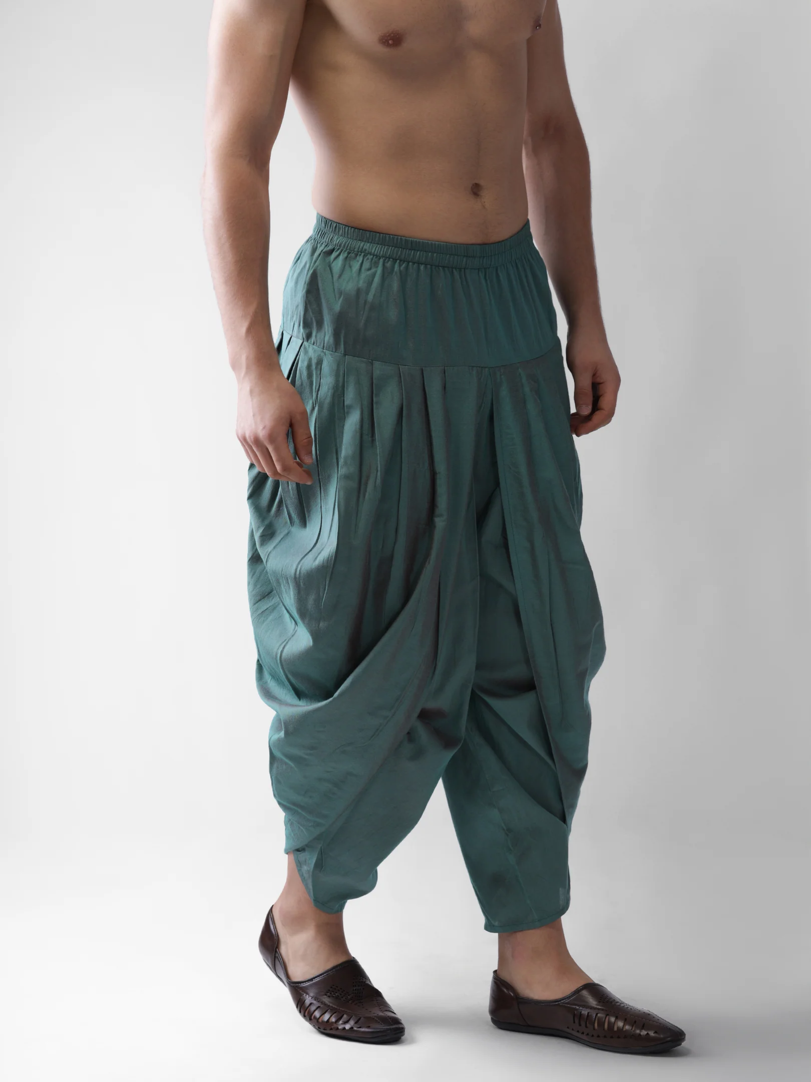 Men's Green Dhoti - Image 3