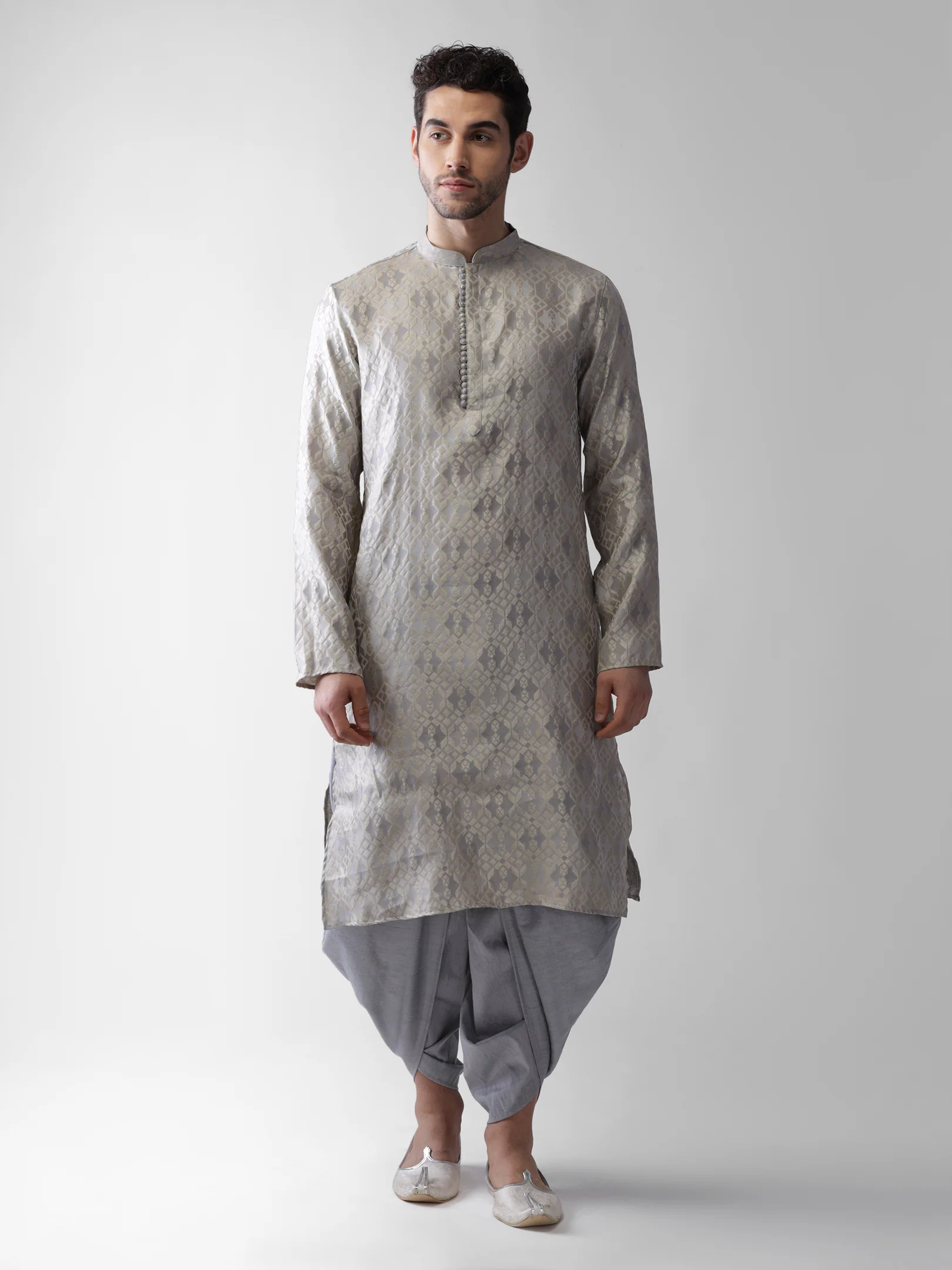 Men's Grey Dhoti - Image 6