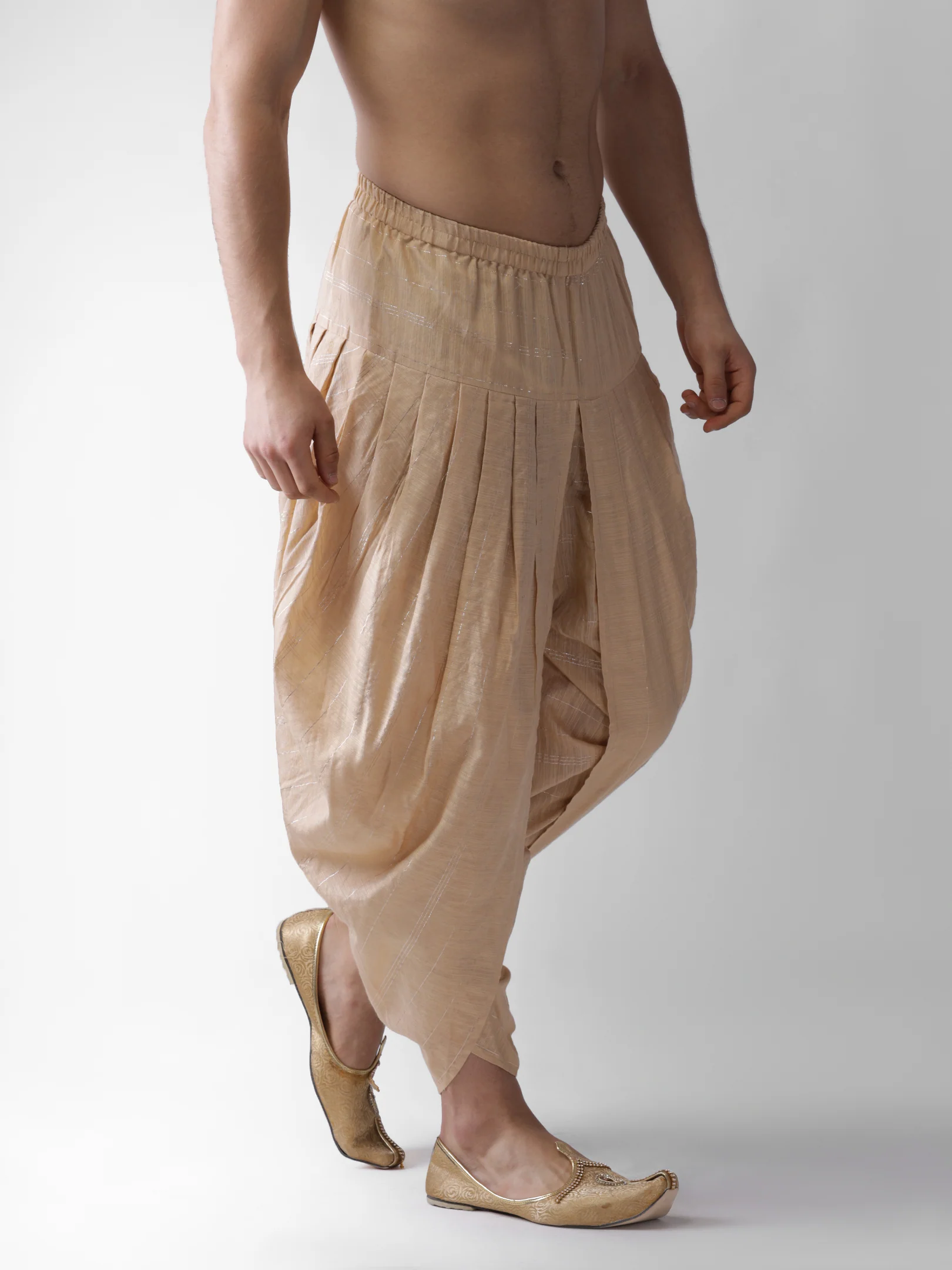 Men's Beige Dhoti - Image 3