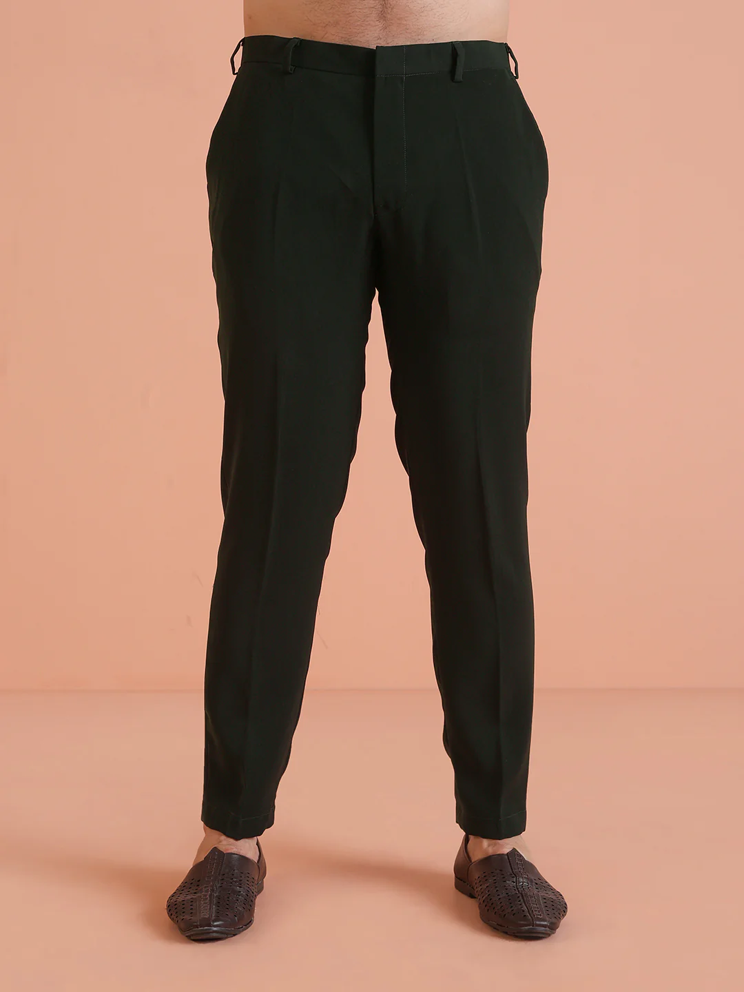 Dark Green Slim Fit Trouser - Image 2