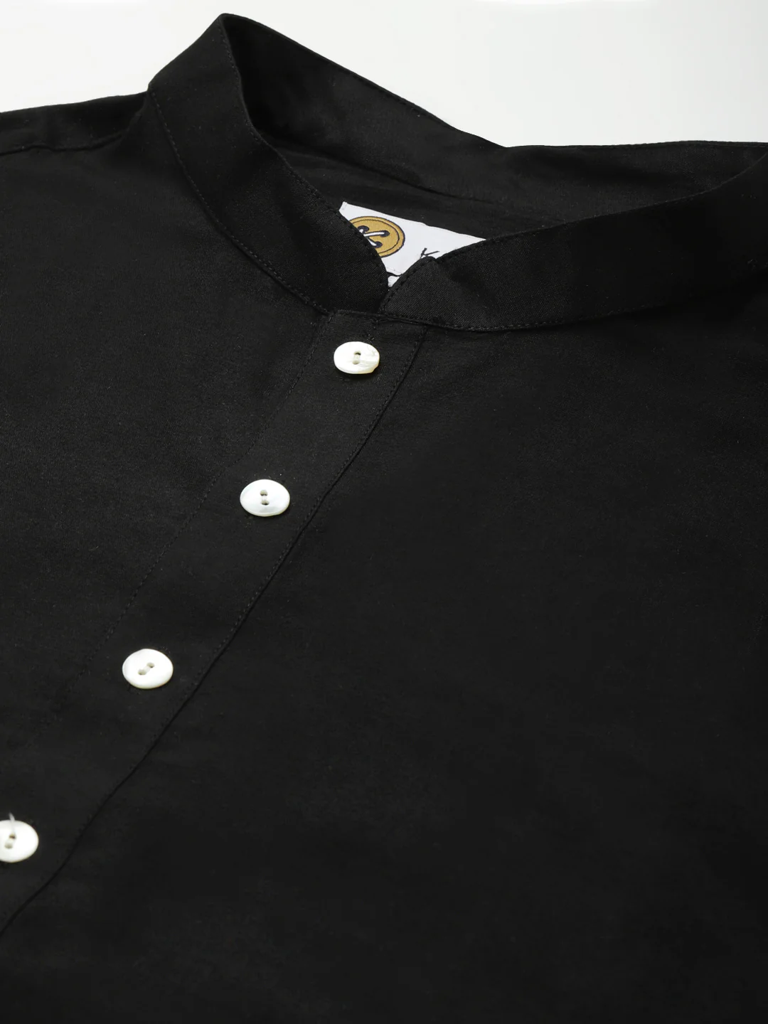 Black Silk Blend Kurta Churidar with Festive Dupatta - Image 2