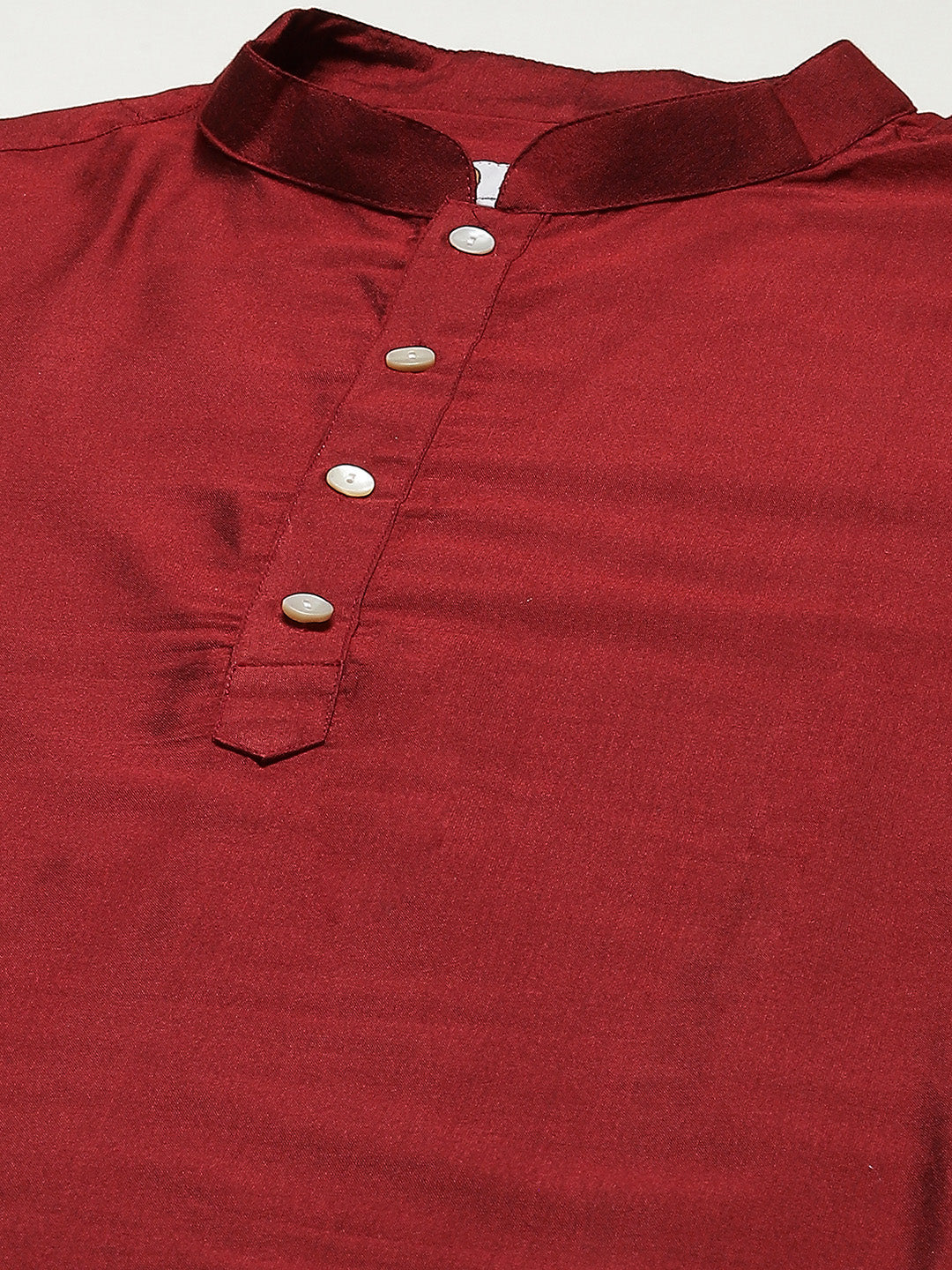 Men White Kurta Jacket Set - Image 5
