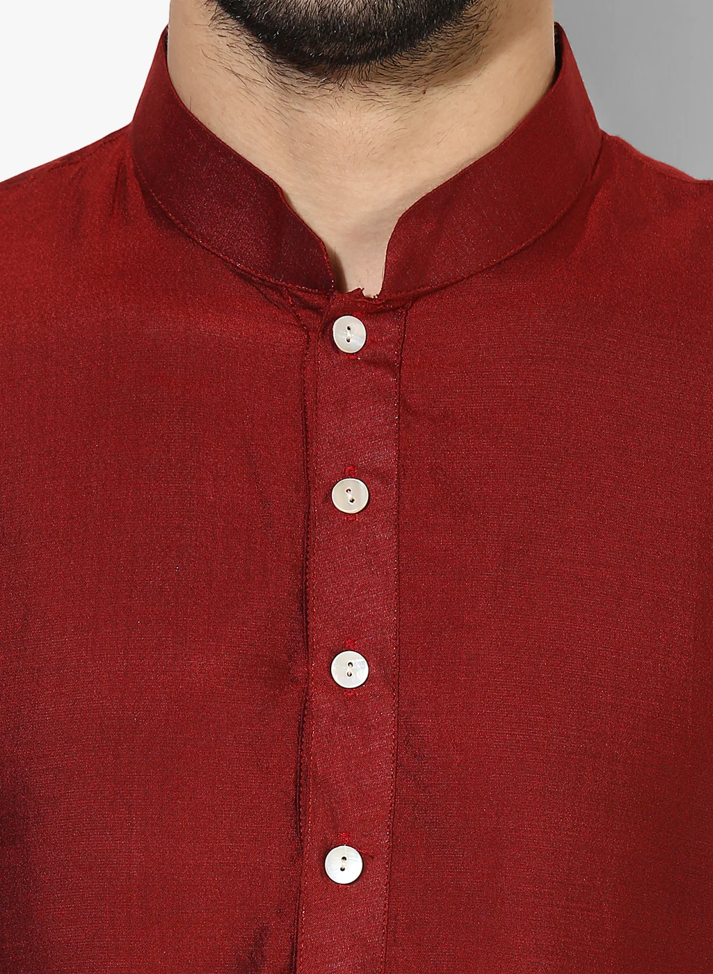 Maroon Cotton Blend Kurta Churidar Set - Image 5