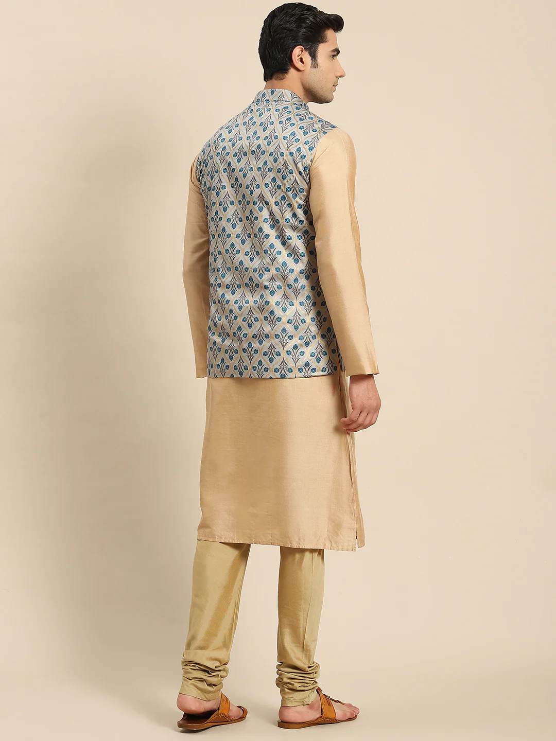 Kisah Men Blue Kurta Jacket Set - Image 2