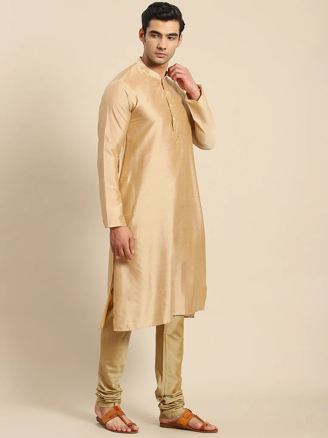 Kisah Men Blue Kurta Jacket Set - Image 3