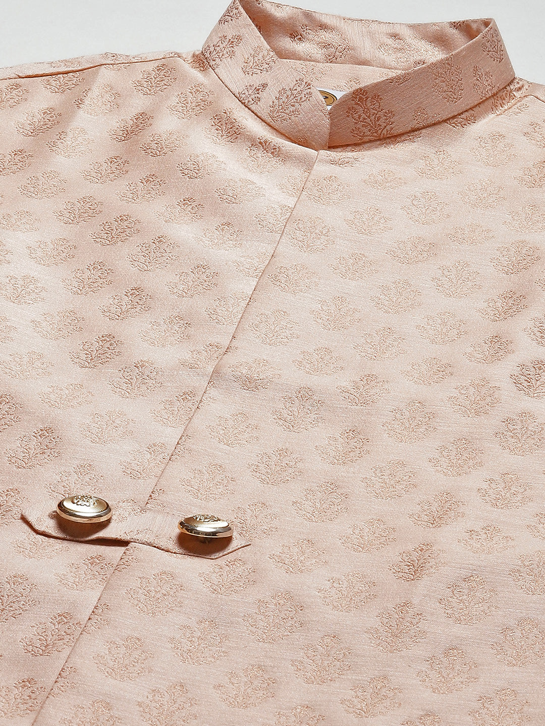 Kisah Men Taupe Kurta Jacket Set - Image 4
