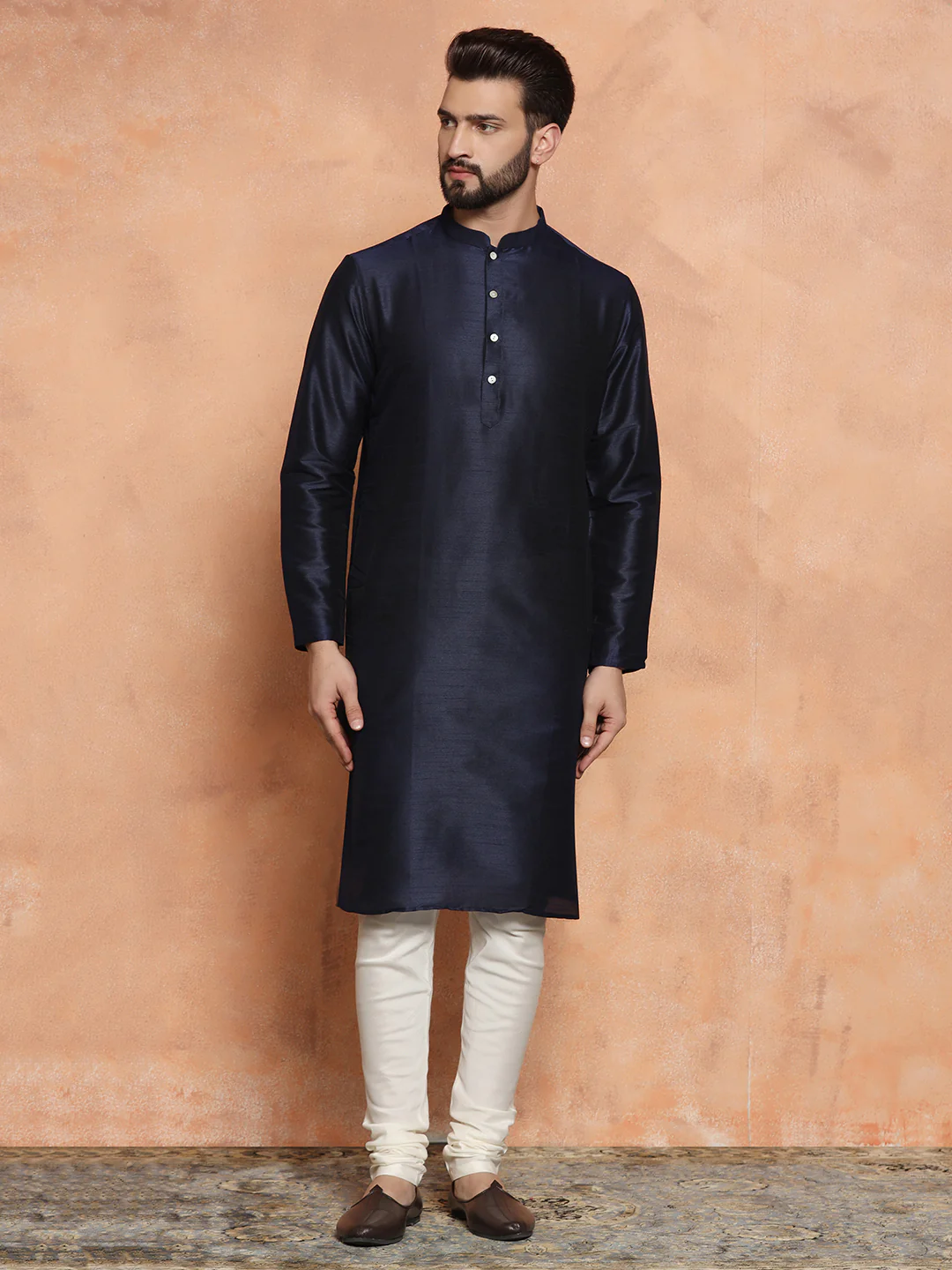 Multicolor Printed Nehru Jacket Kurta Churidar - Image 5