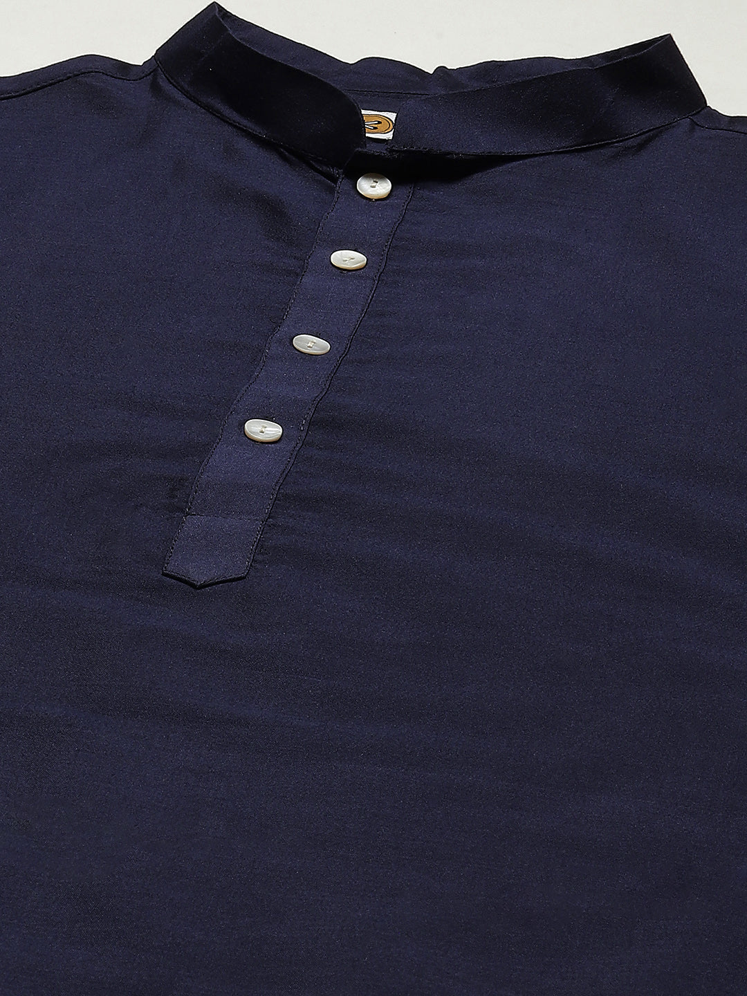 Kisah Men Navy Blue Kurta Jacket Set - Image 5