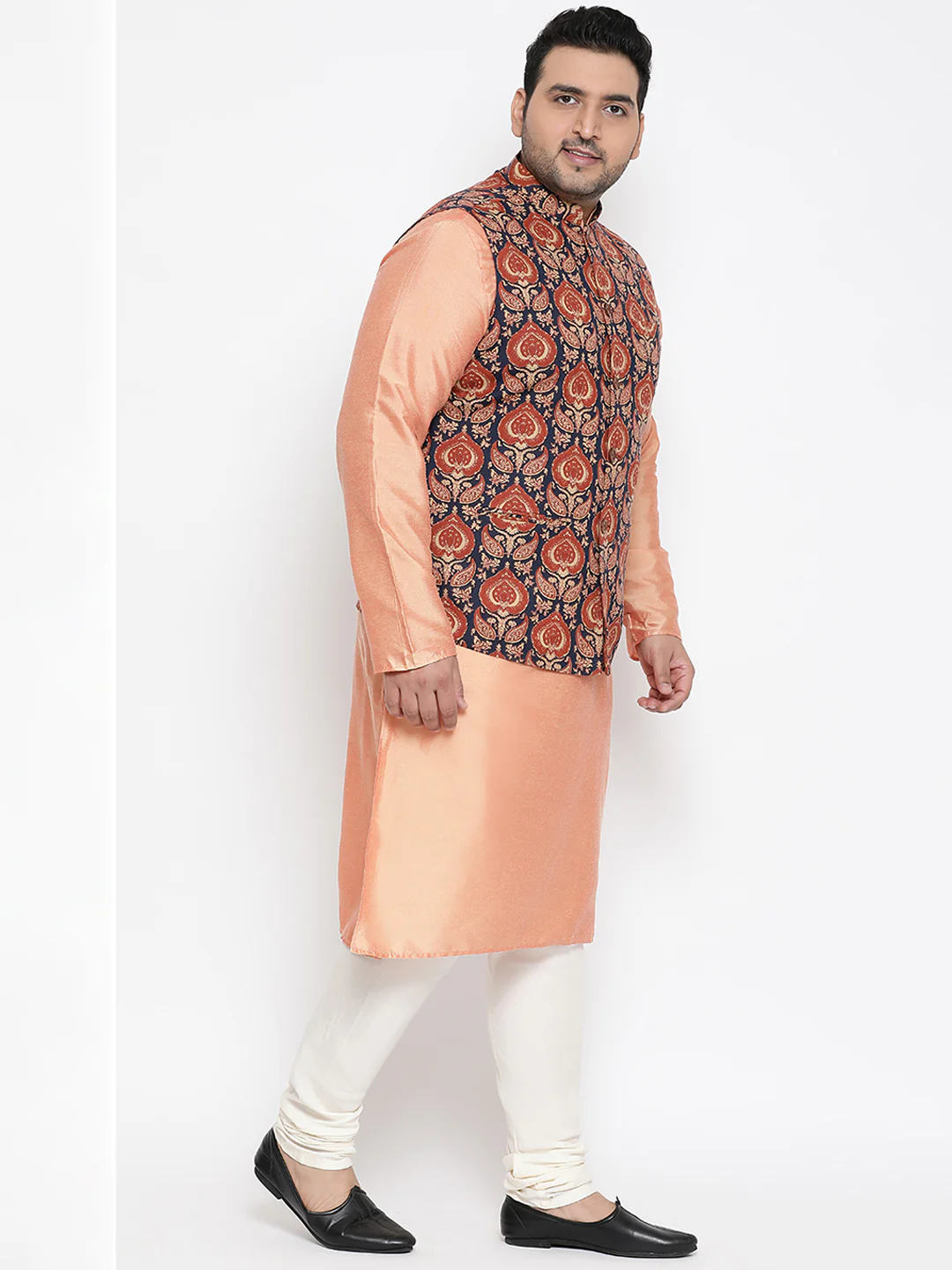Men's Multi Kurta Churidar Jacket Set - Image 7