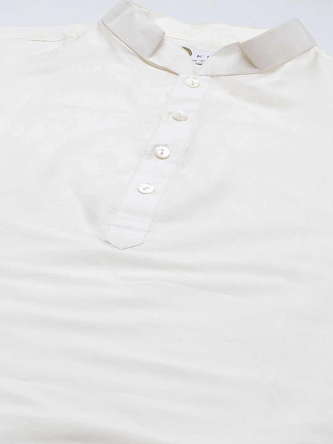 Kisah men White kurta jacket set - Image 4
