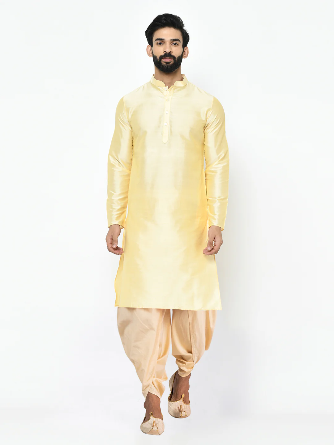 Kisah Men's Navy Blue Kurta Jacket Dhoti Set - Image 5