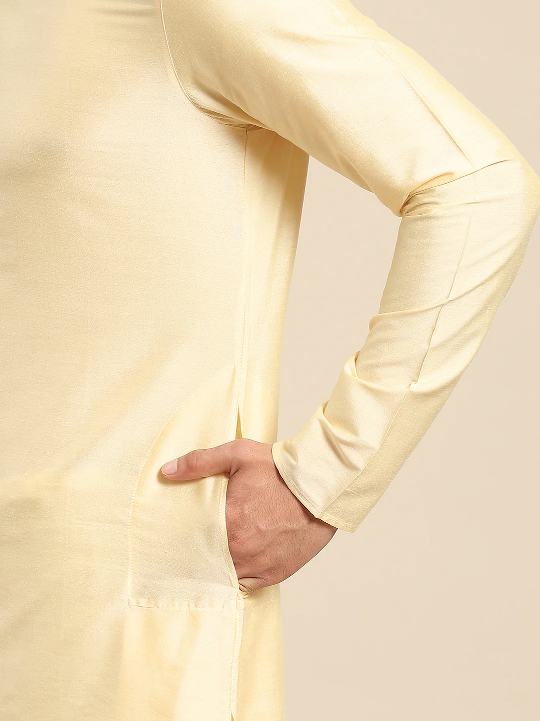 Kisah Men Olive Kurta Jacket Set - Image 3