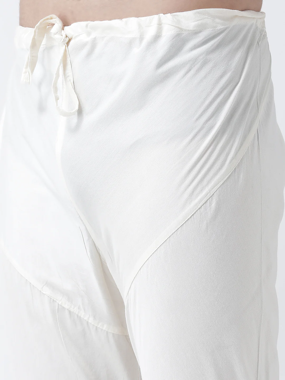Men's Beige Kurta Jacket Pyjama Set - Image 6