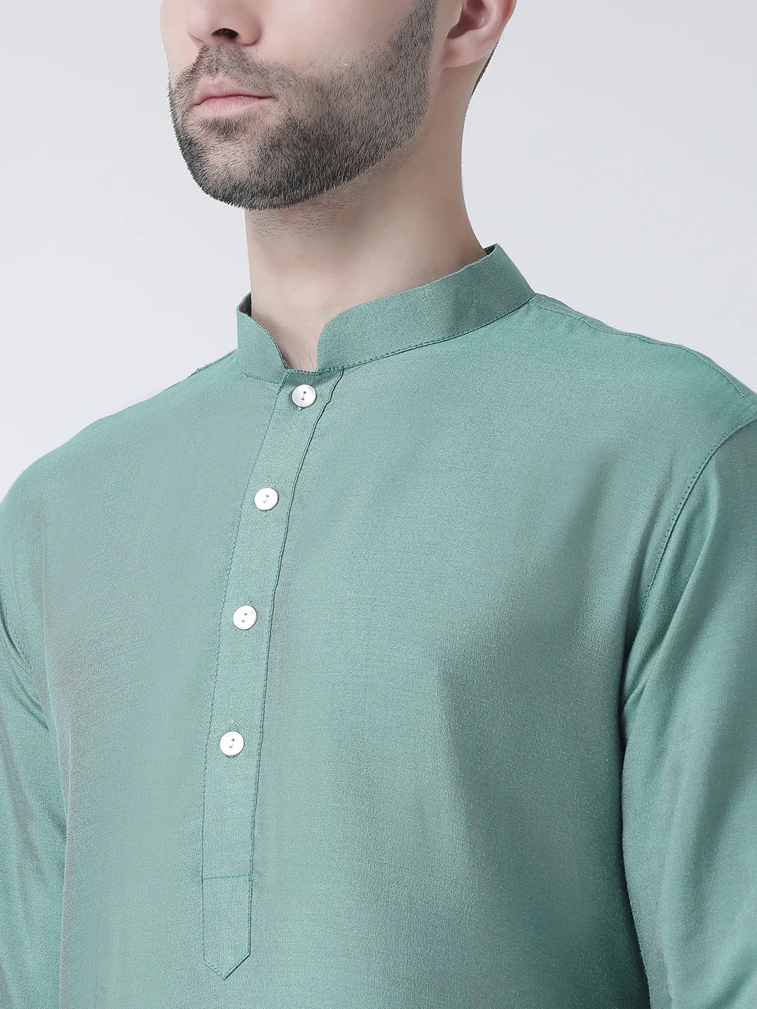 Men's Peacock Green Kurta - Image 4