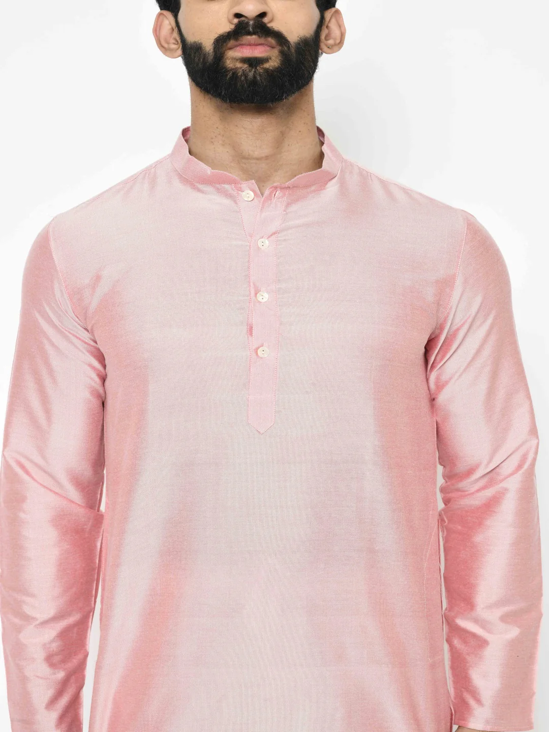 Men's Light Peach Kurta Churidar Set - Image 5