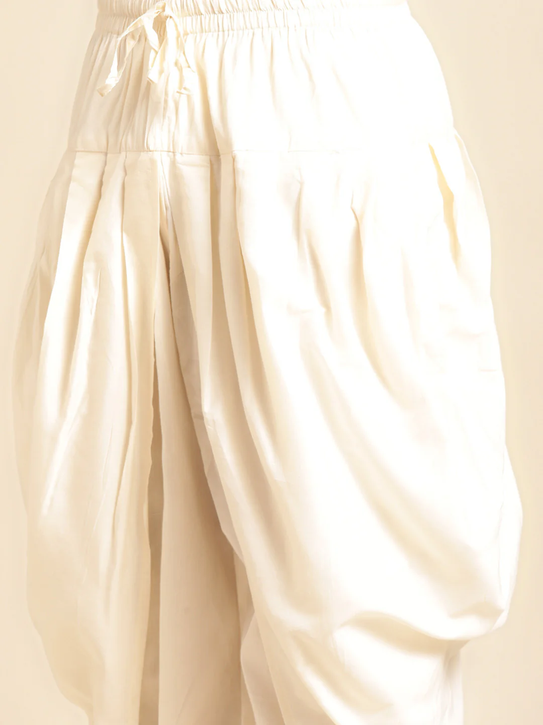 Men's Cream Indowestern Set With Kurta and Dhoti - Image 5