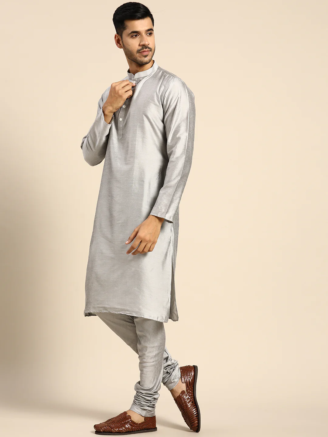 Kisah Men Navy blue Color Kurta Jacket Set - Image 3