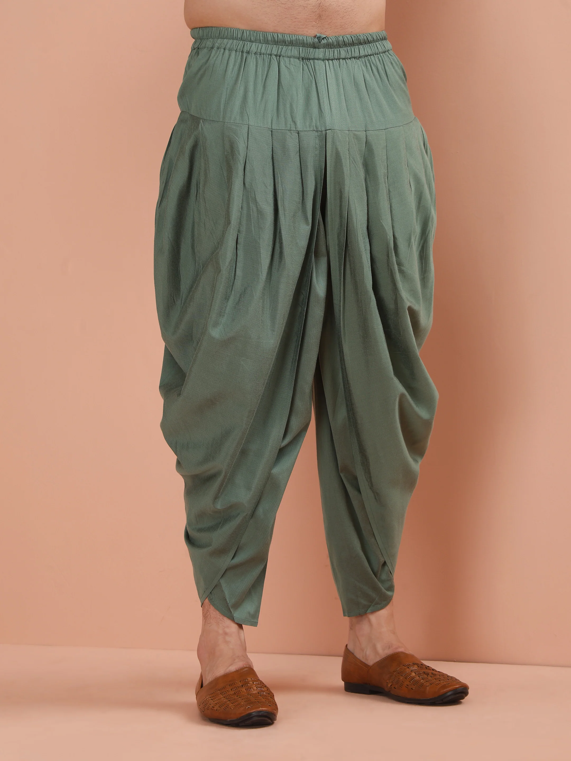 Cream Cotton Printed Kurta Dhoti Set - Image 6