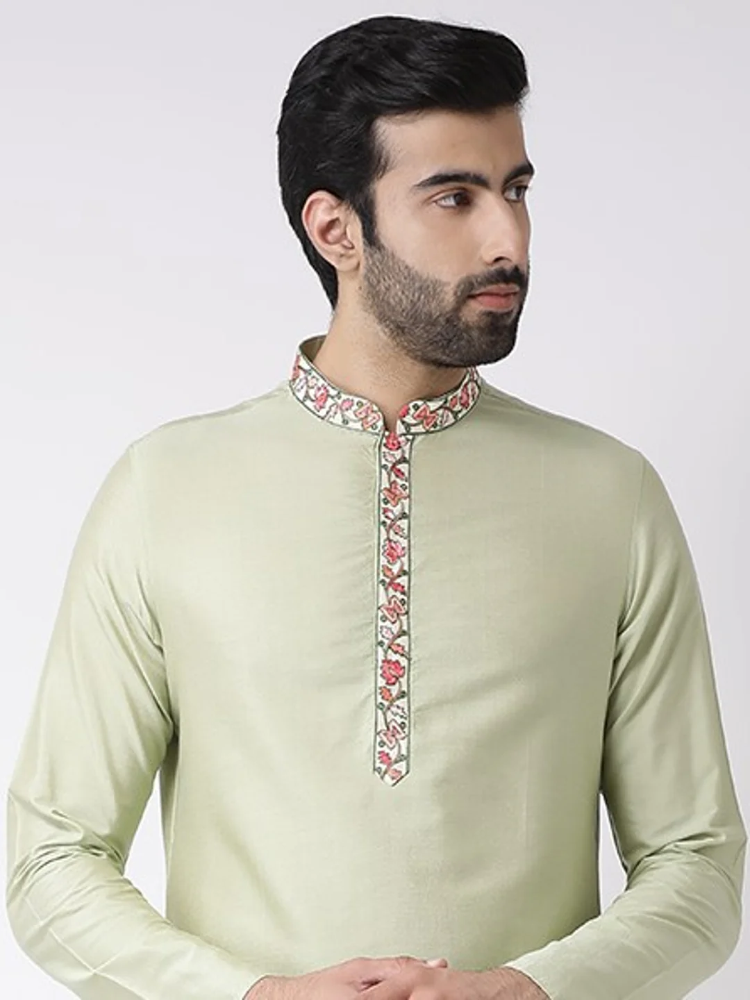 Men's Green Kurta Trousers Set - Image 5