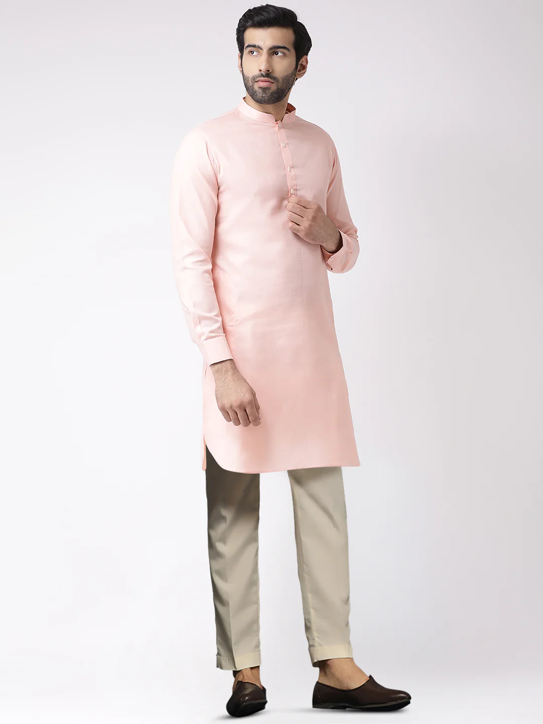 Kisah Men's Pink Kurta Trousers Set - Image 2