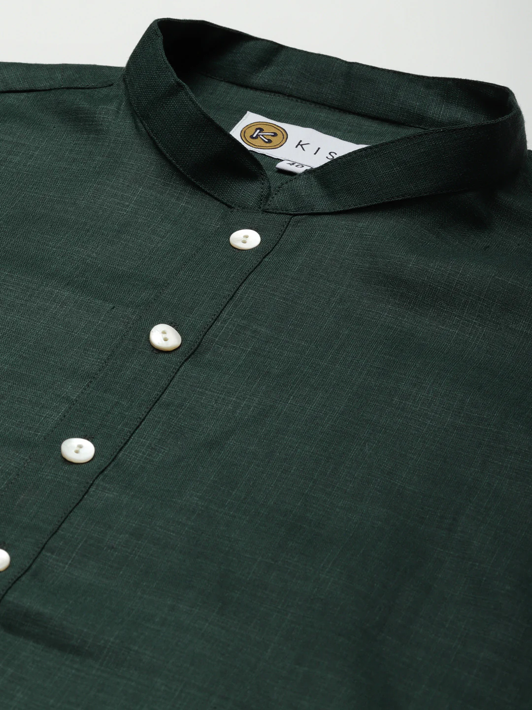 Kisah men Bottle green kurta jacket set - Image 5