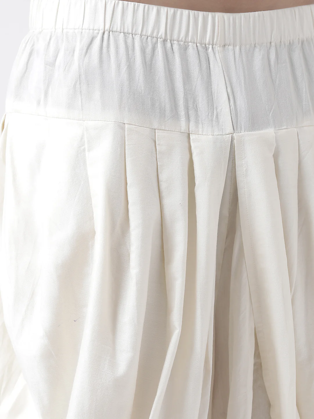 Peach Silk Blend Printed Kurta Dhoti - Image 7