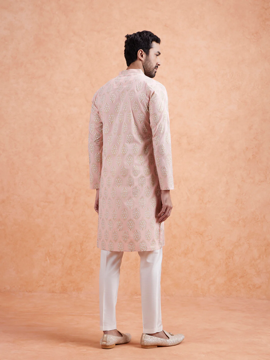 Pink Printed Kurta Trouser Set - Image 4