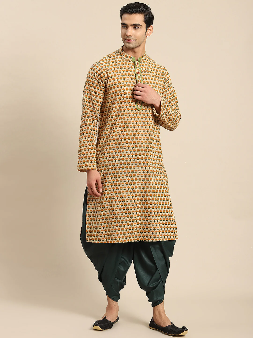 Men Yellow Kurta Set