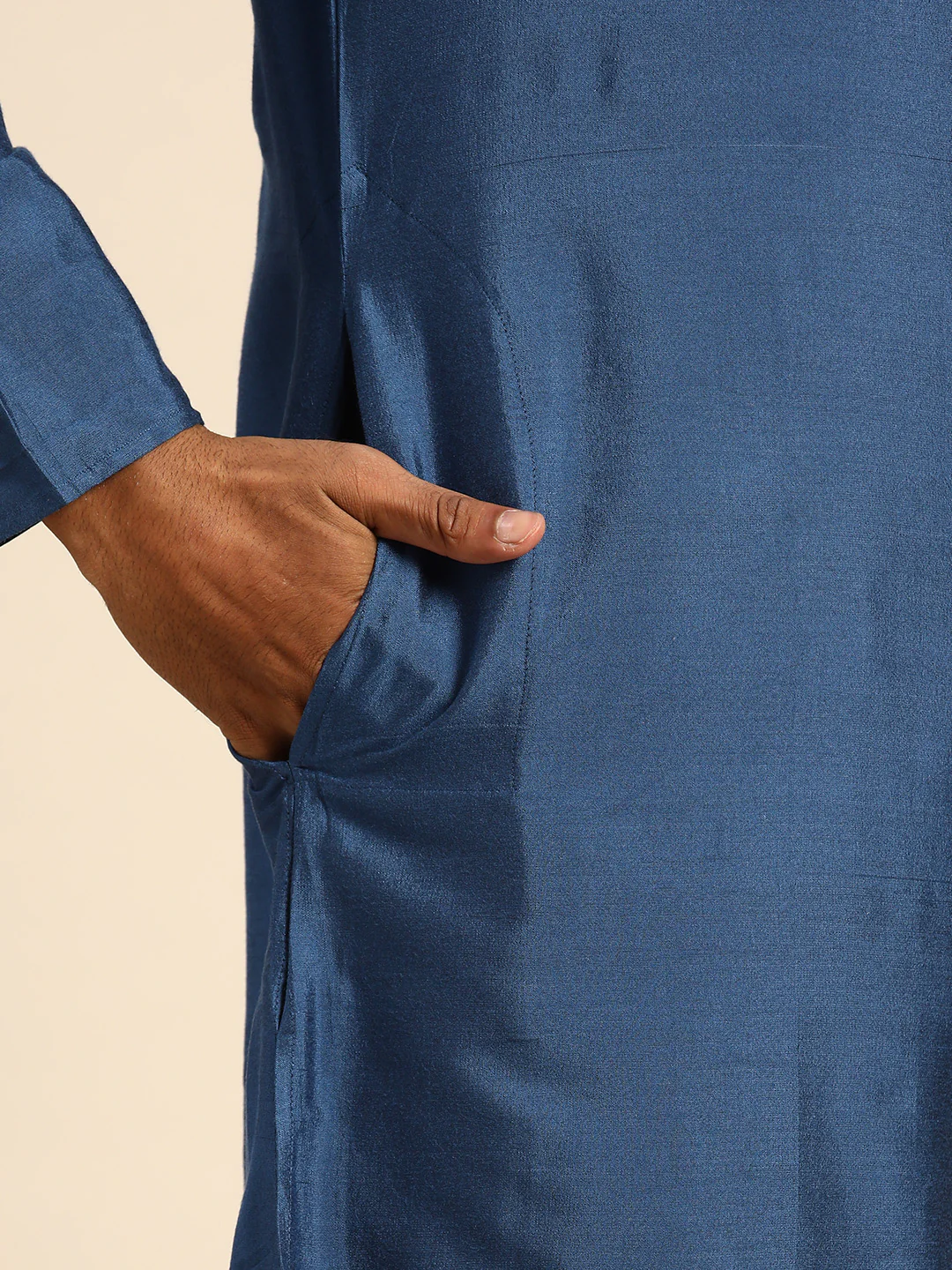 Kisah Men Navy blue Color Kurta Jacket Set - Image 7