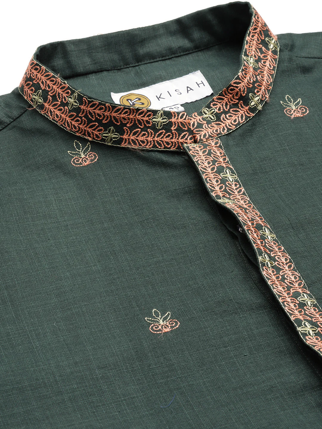 Men Green Kurta Set - Image 6