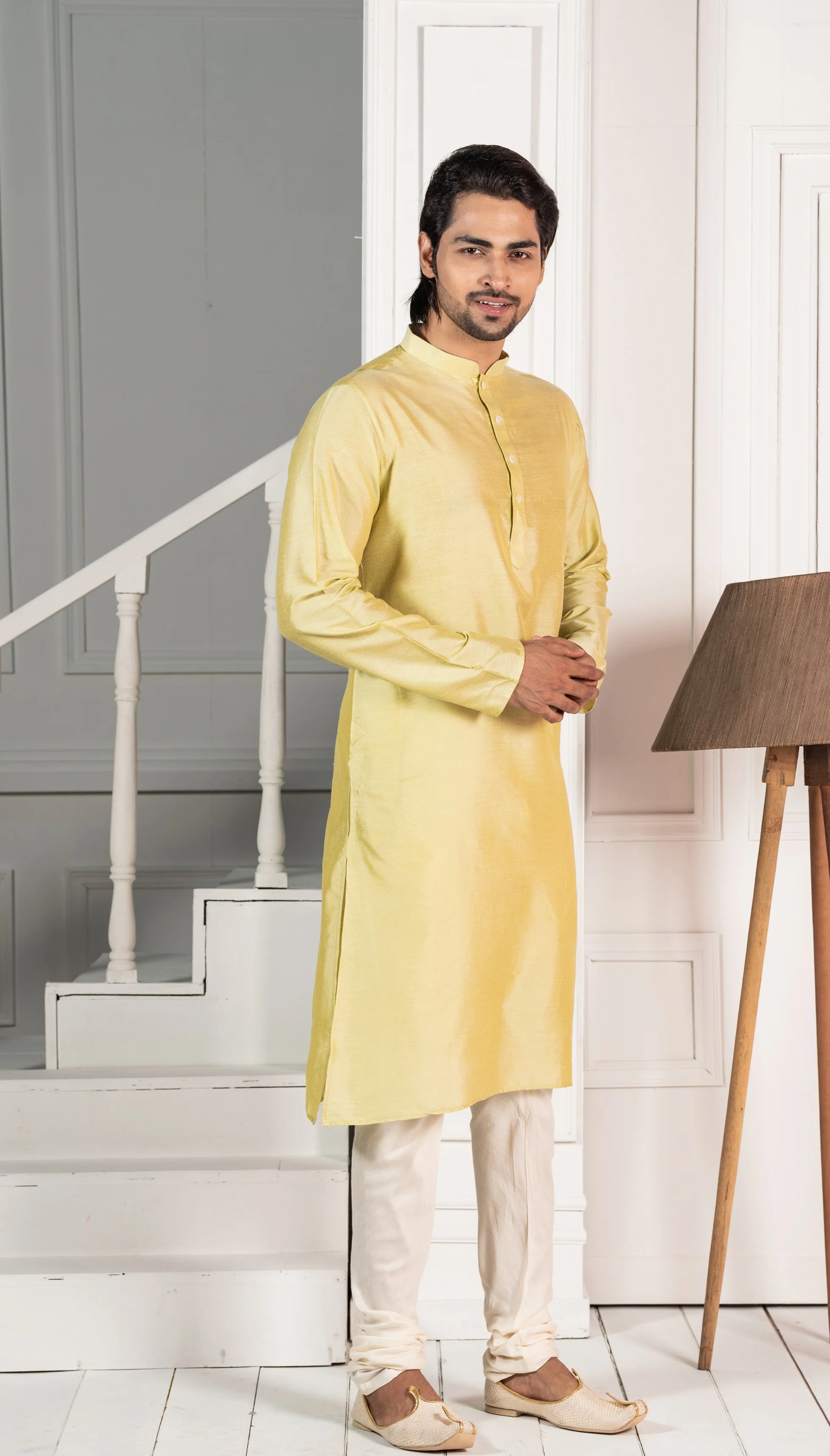 Men Green Kurta