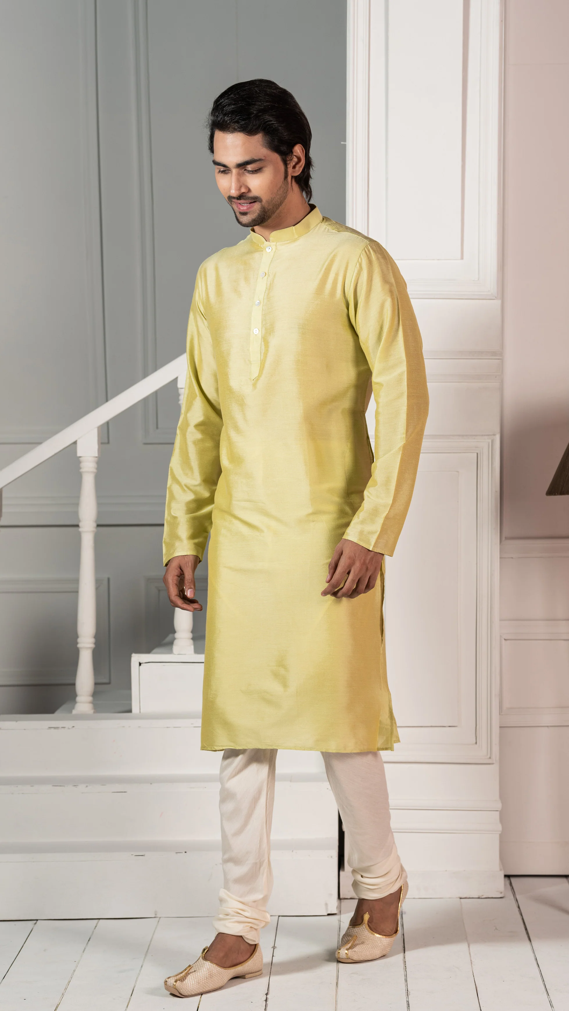 Men Green Kurta - Image 2