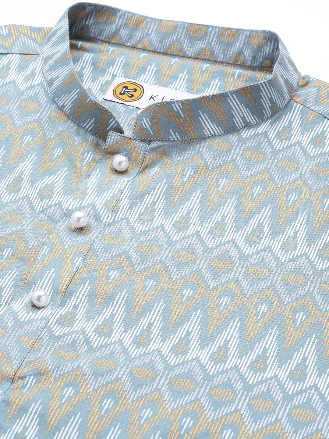 Kisah Men Blue Kurta Set - Image 5