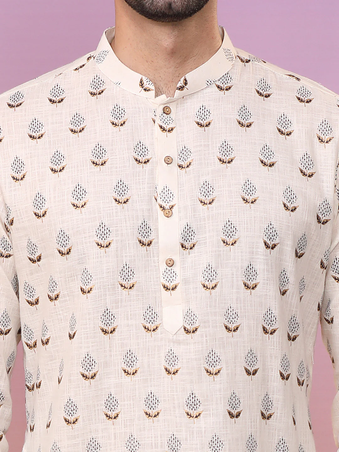Kisah Men Cream Kurta Set - Image 6