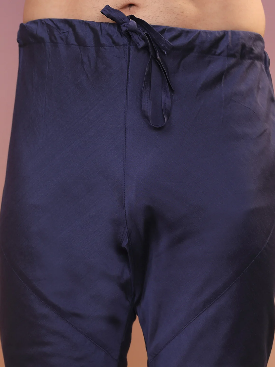 Multi-Color Patchwork Kurta with Navy Churidar - Image 6