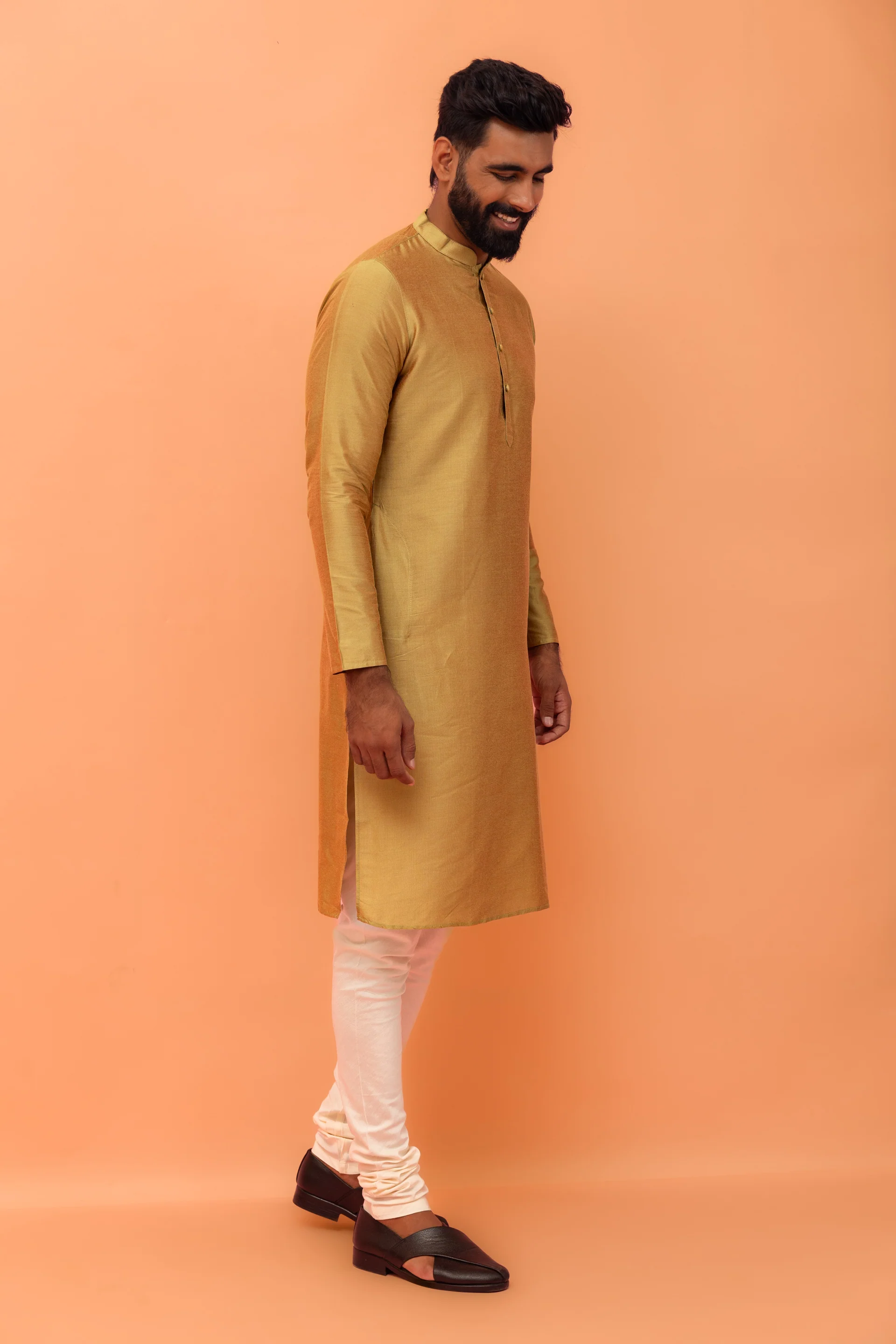 Men Green Kurta - Image 3